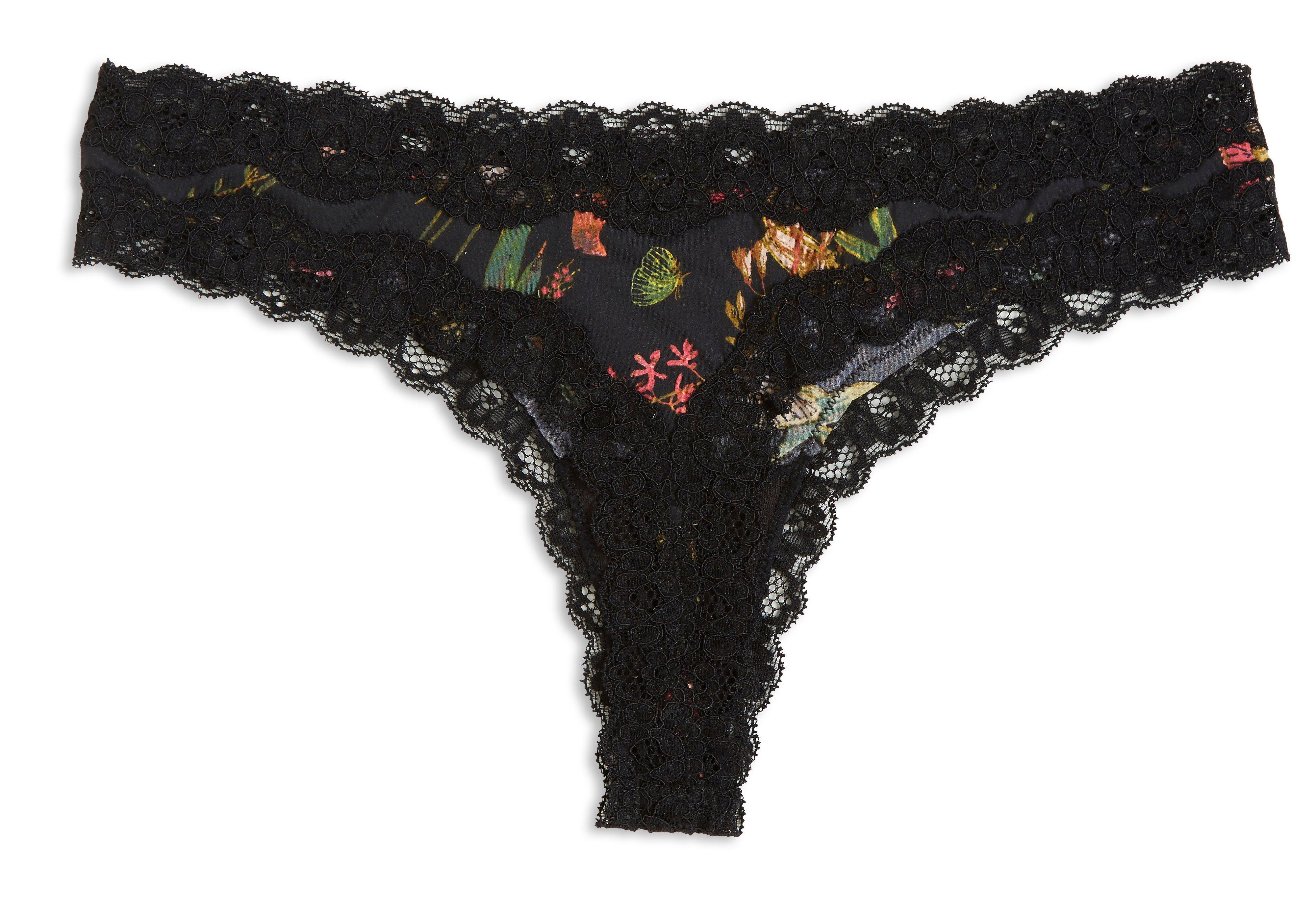 Thong Low - Lingerie - Black