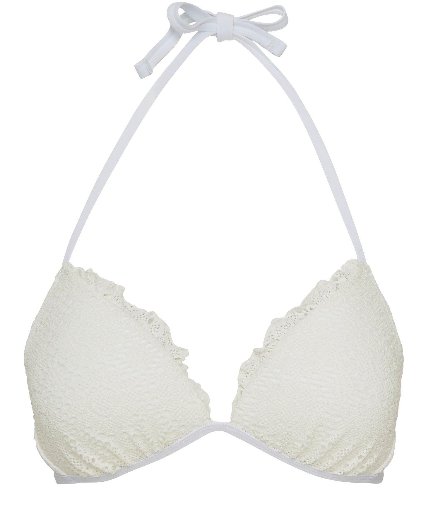 white push up bikini set