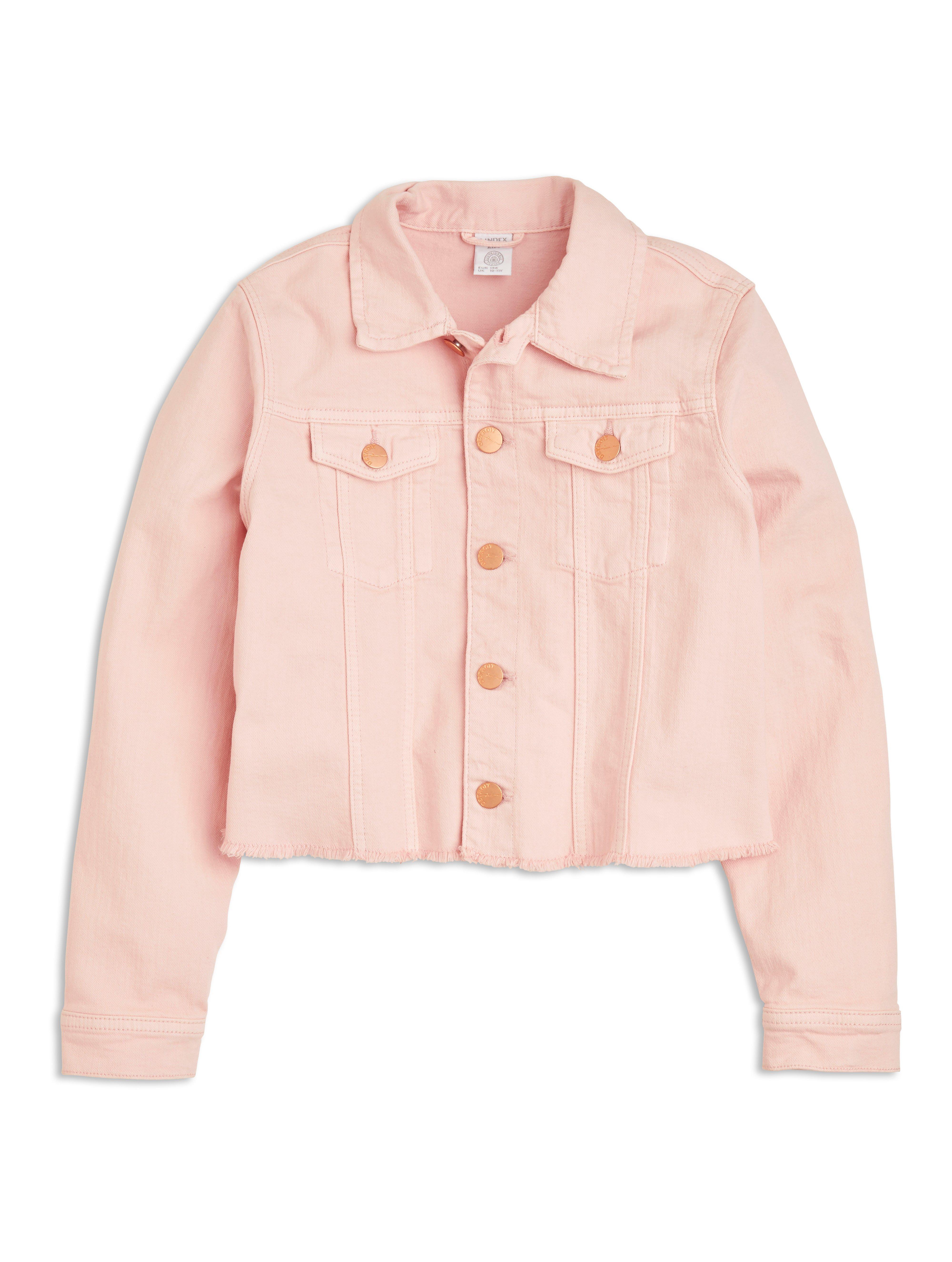 denim jacket baby pink