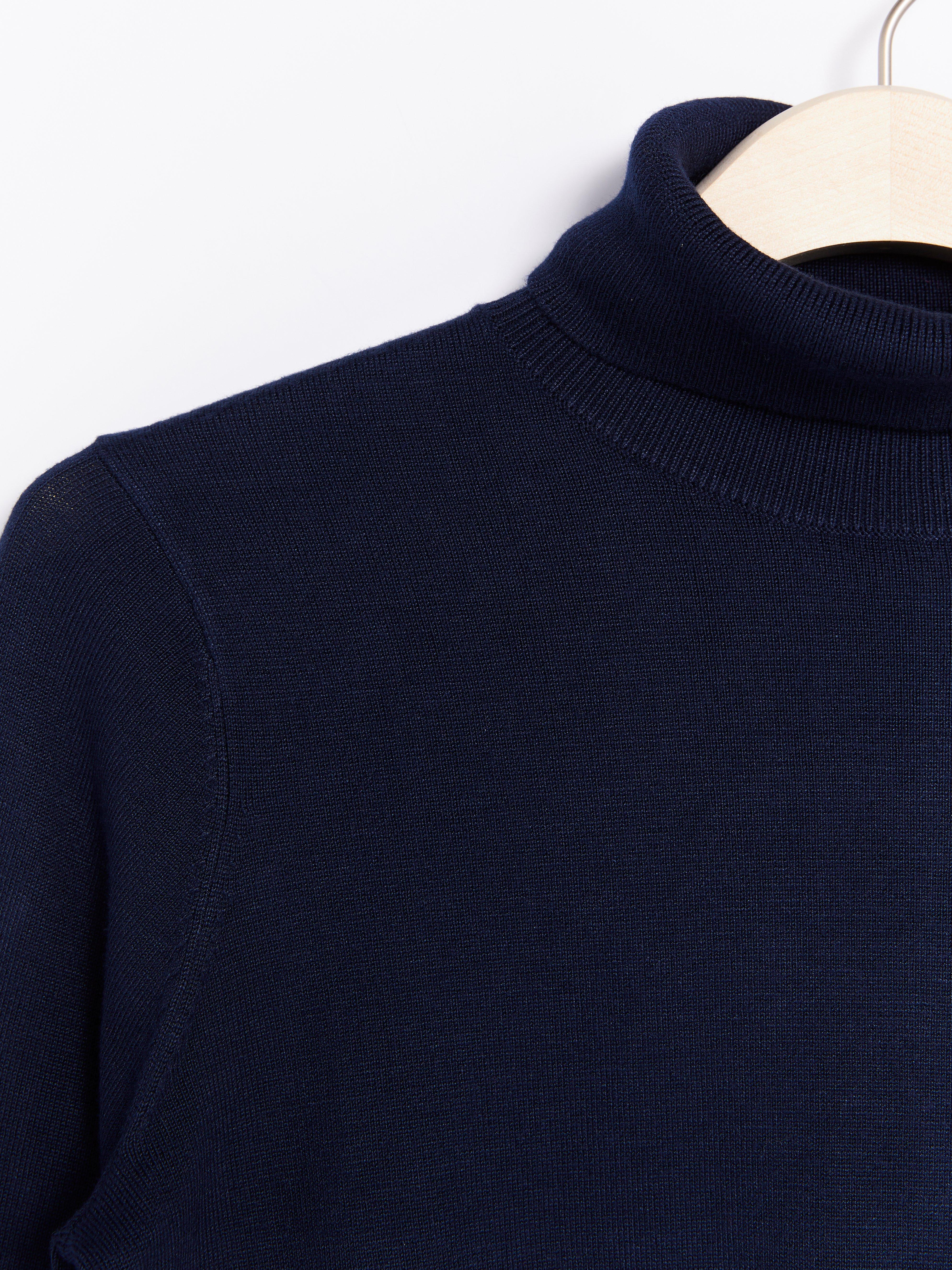 Turtle Neck Sweater - Womens Wear - Blue