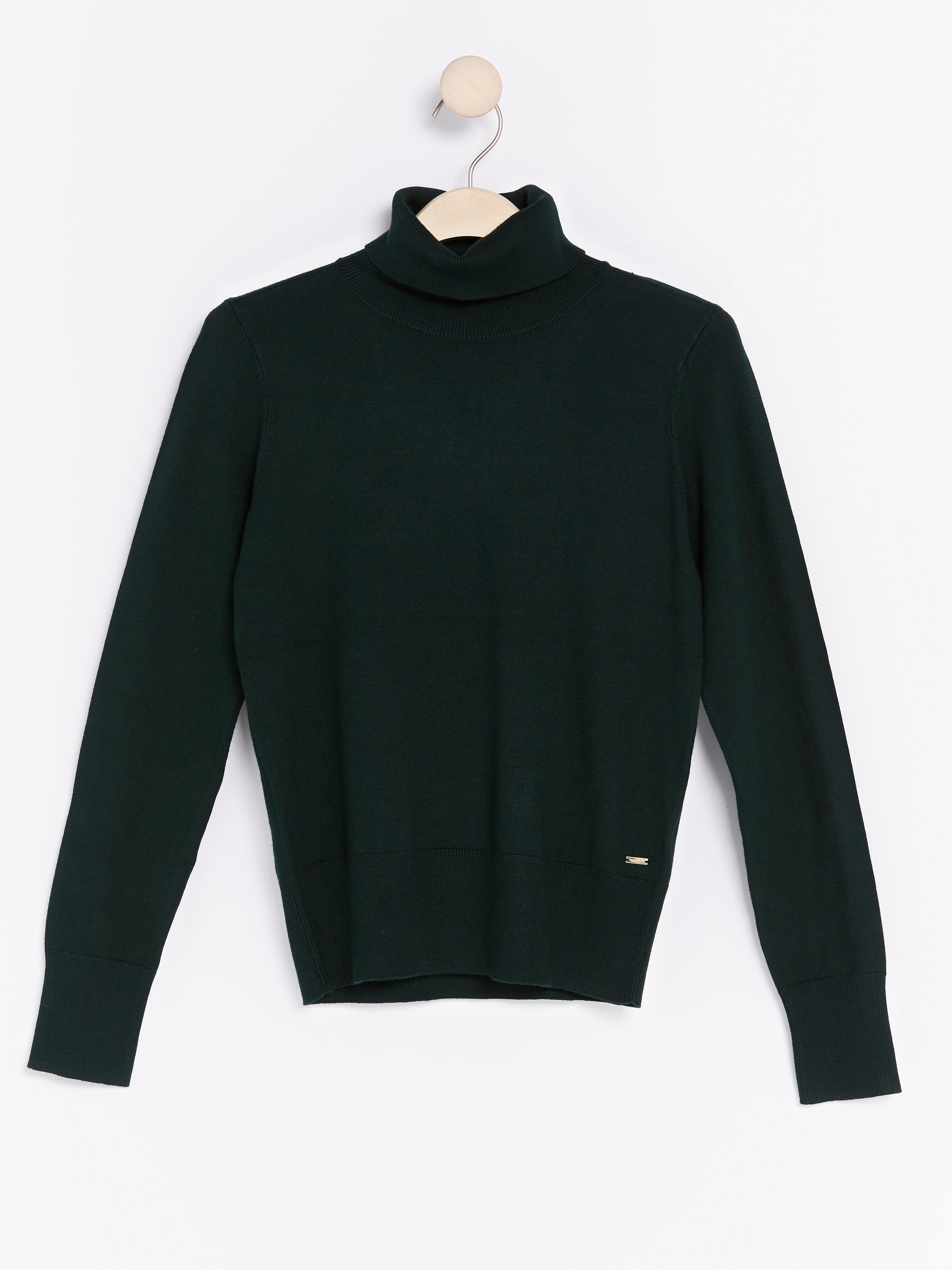 Turtle Neck Sweater - Womens Wear - Green