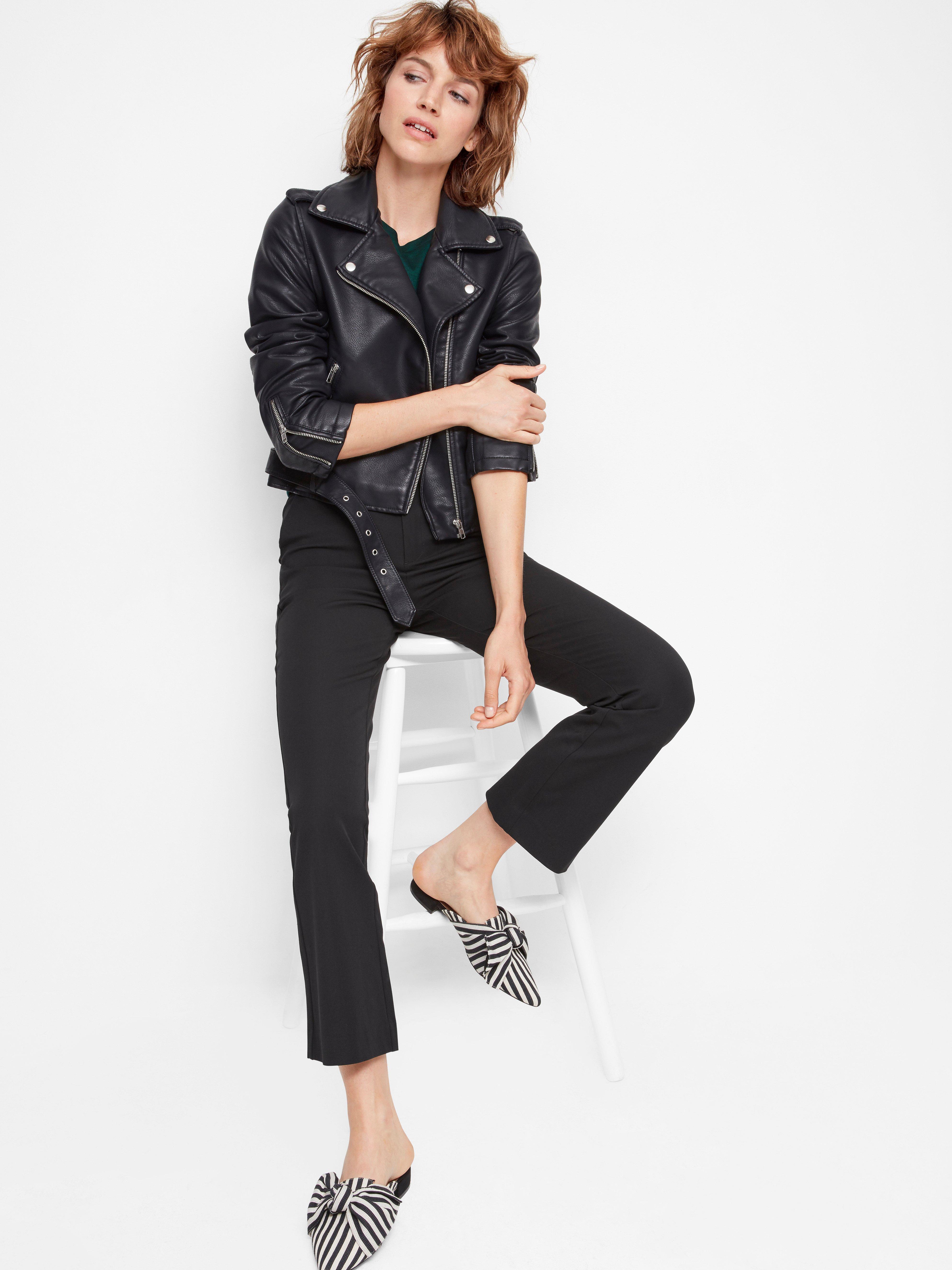 Cropped Kick Flare Trousers