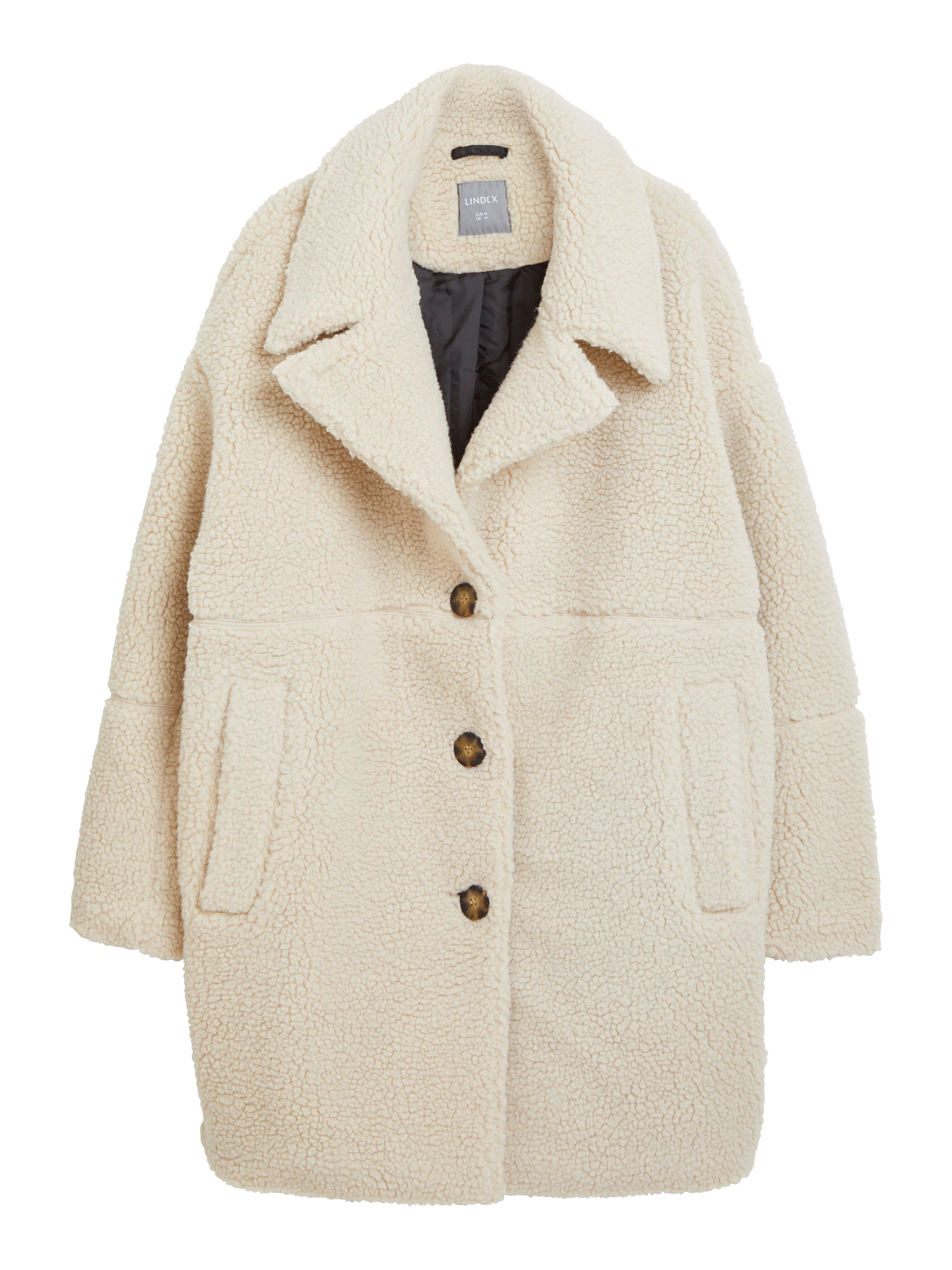 white teddy coat