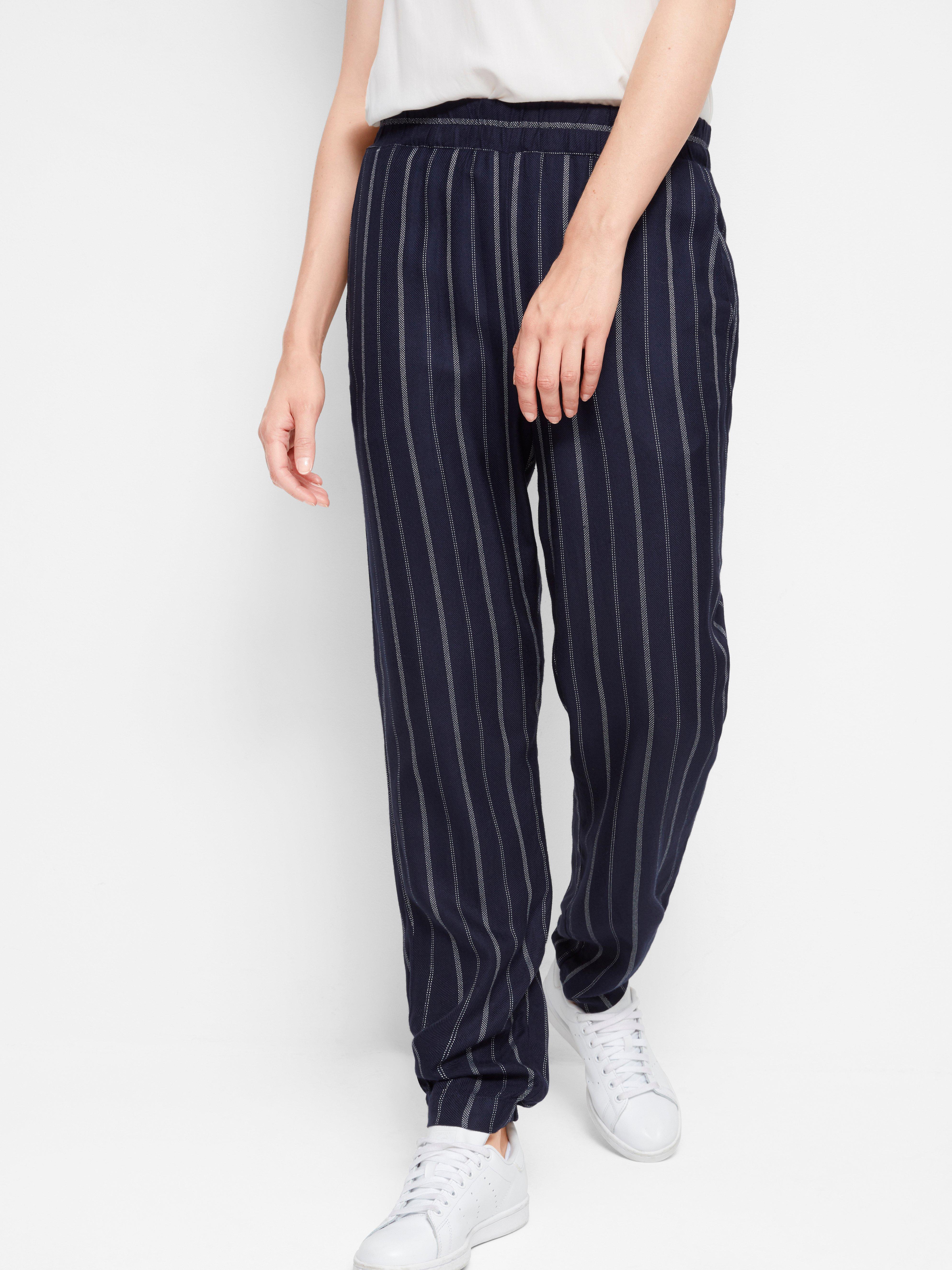 tapered striped trousers