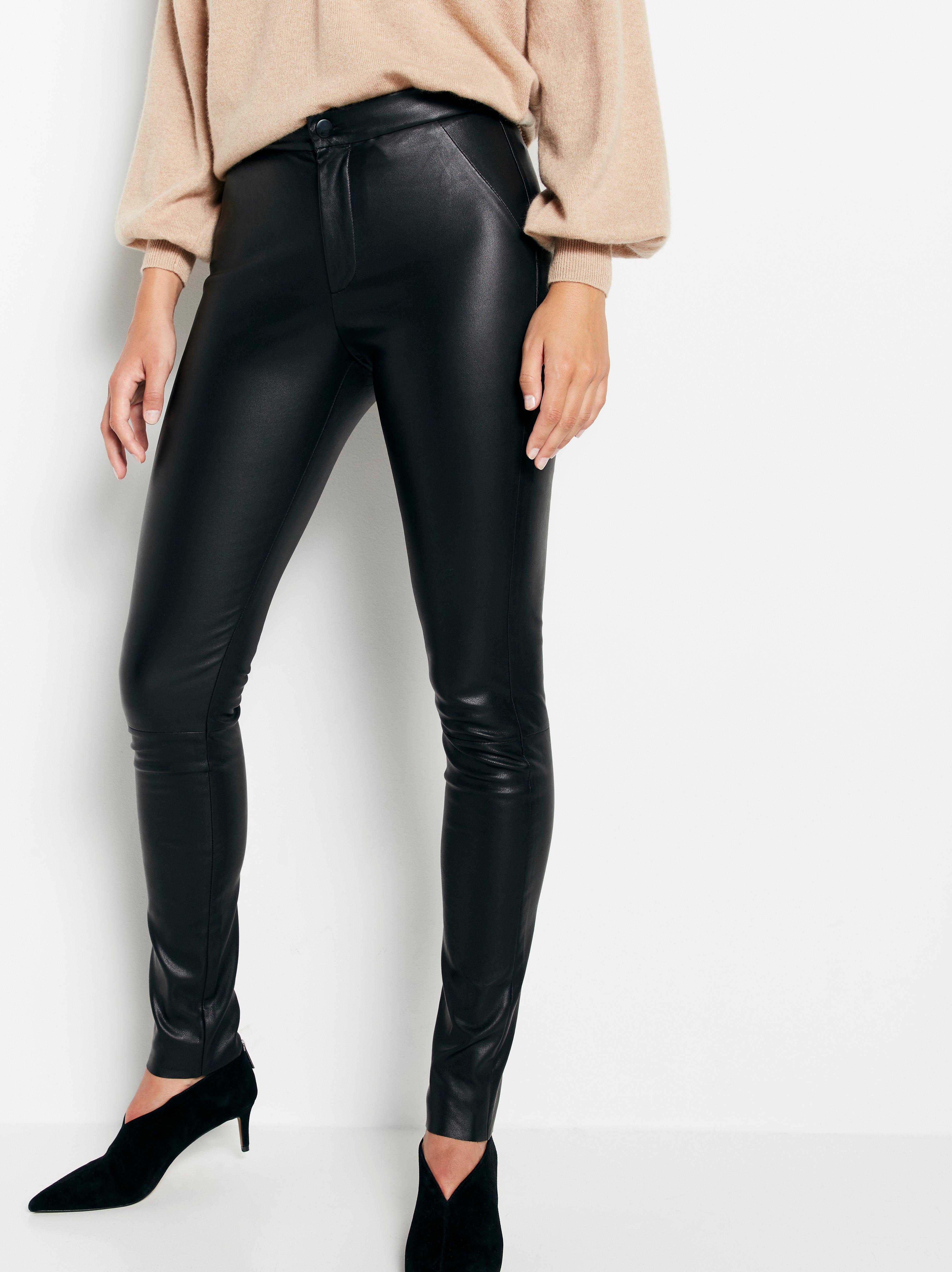 slim leather pants