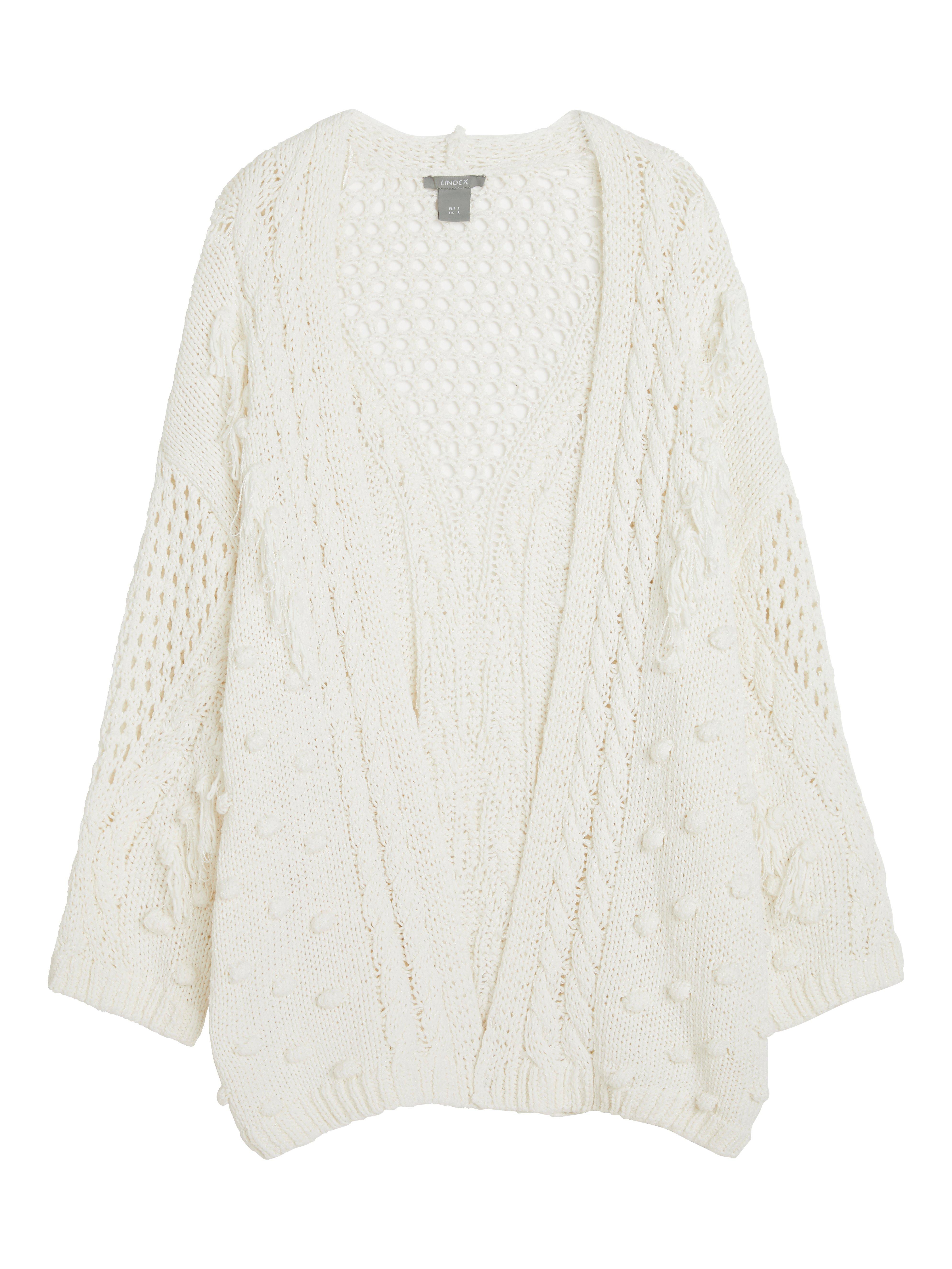 Cardigan - Dame - Hvit