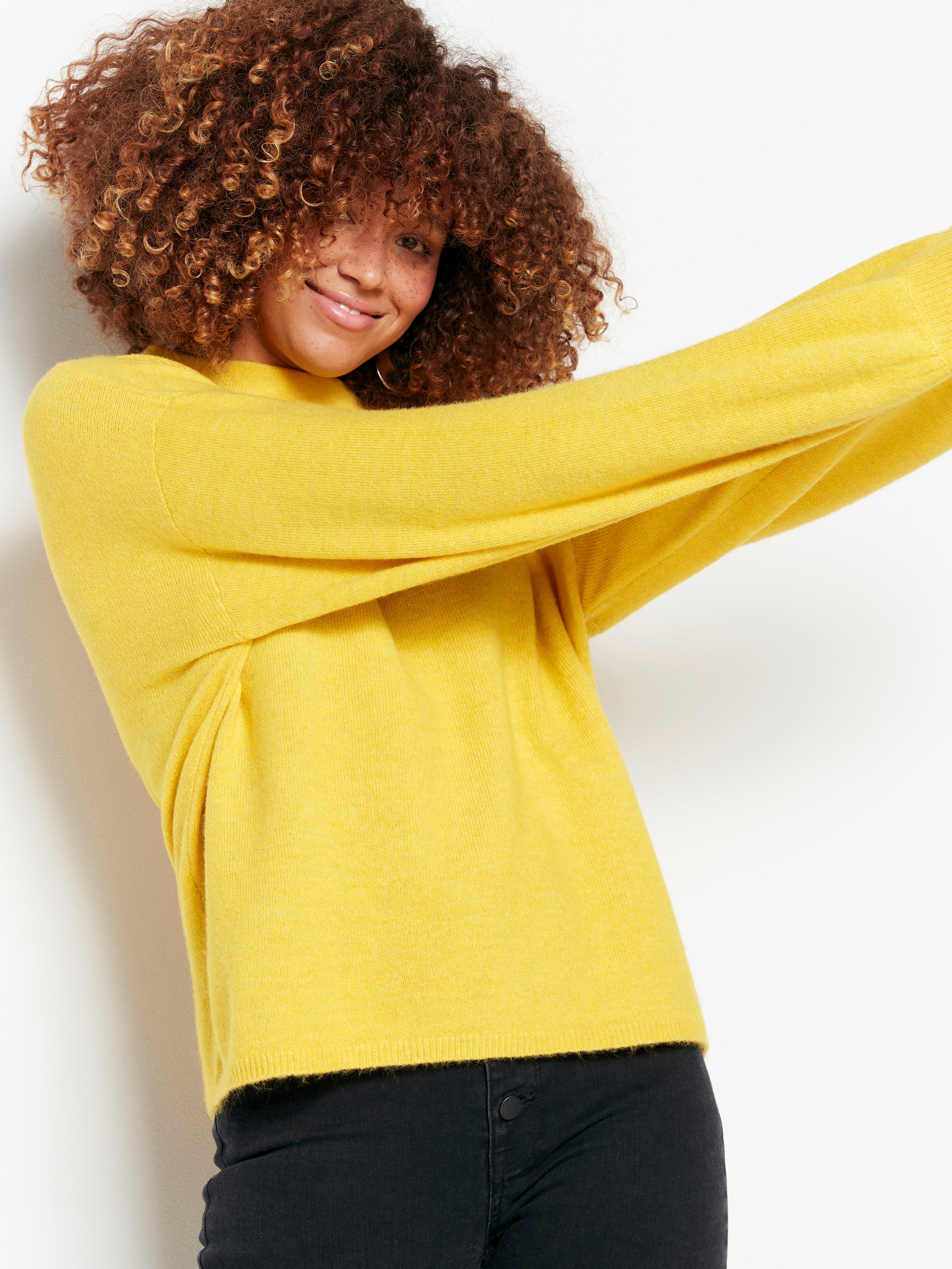 yellow sweater top