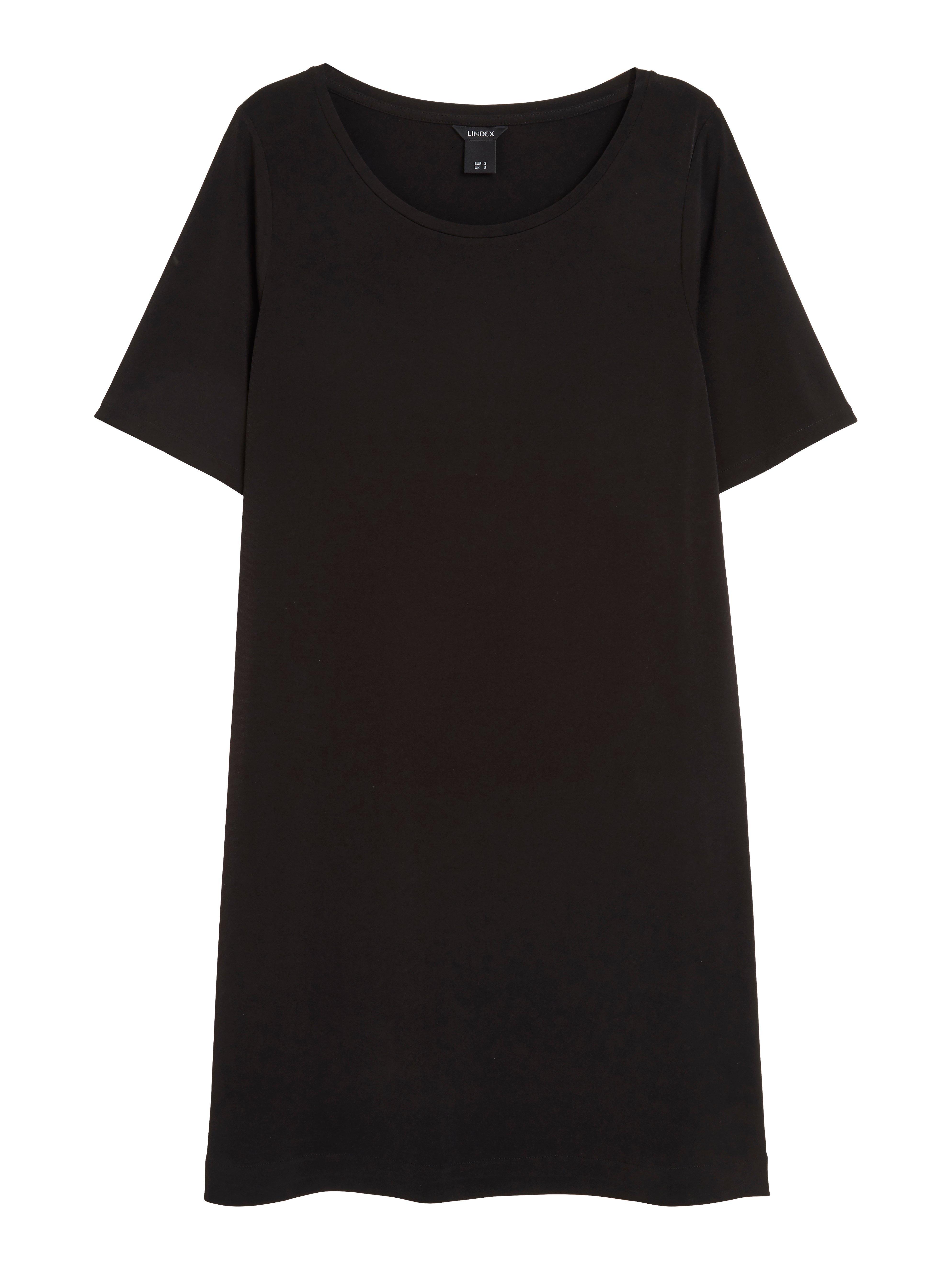 black short sleeve tunic top