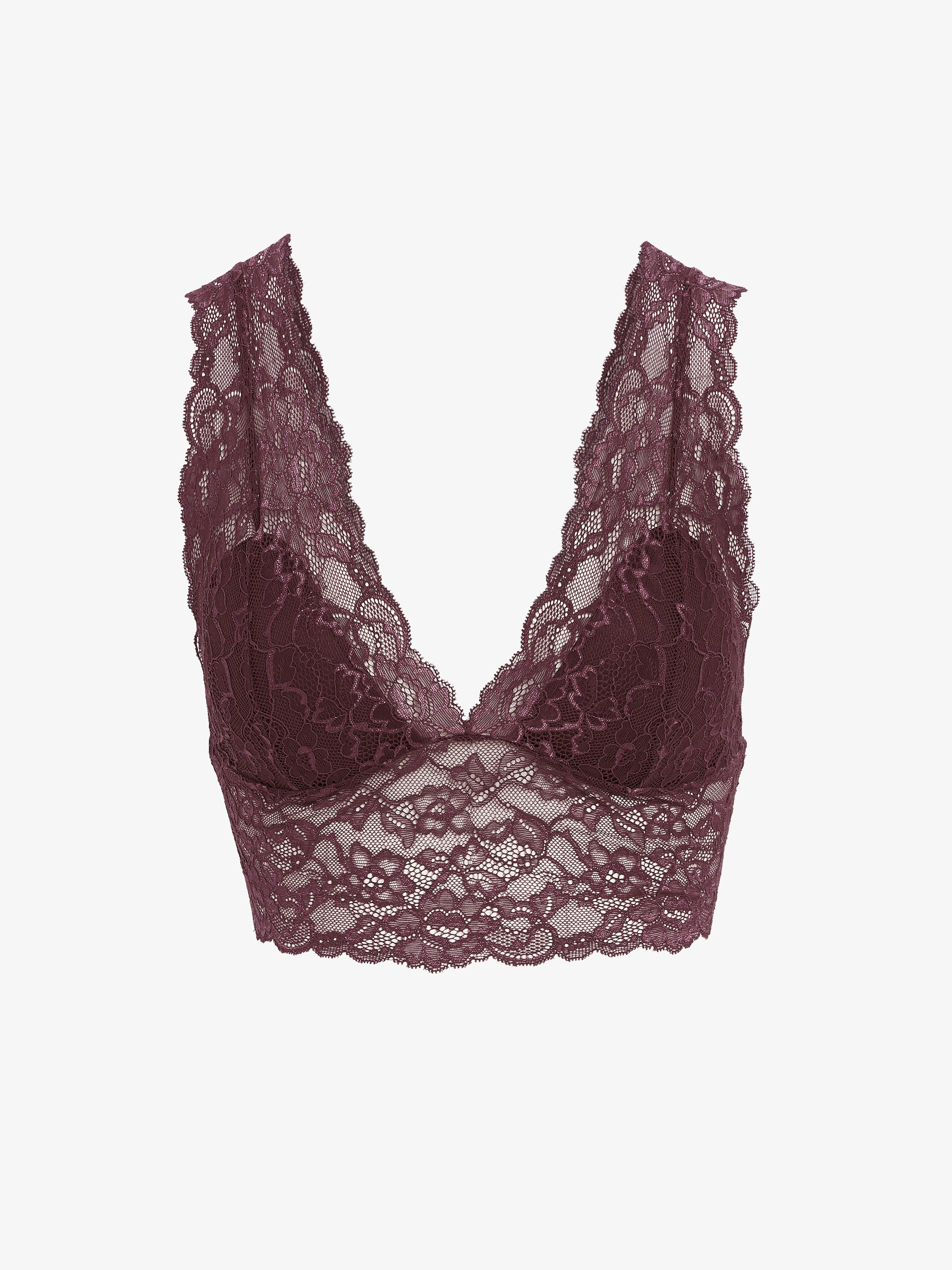 maroon lace bralette