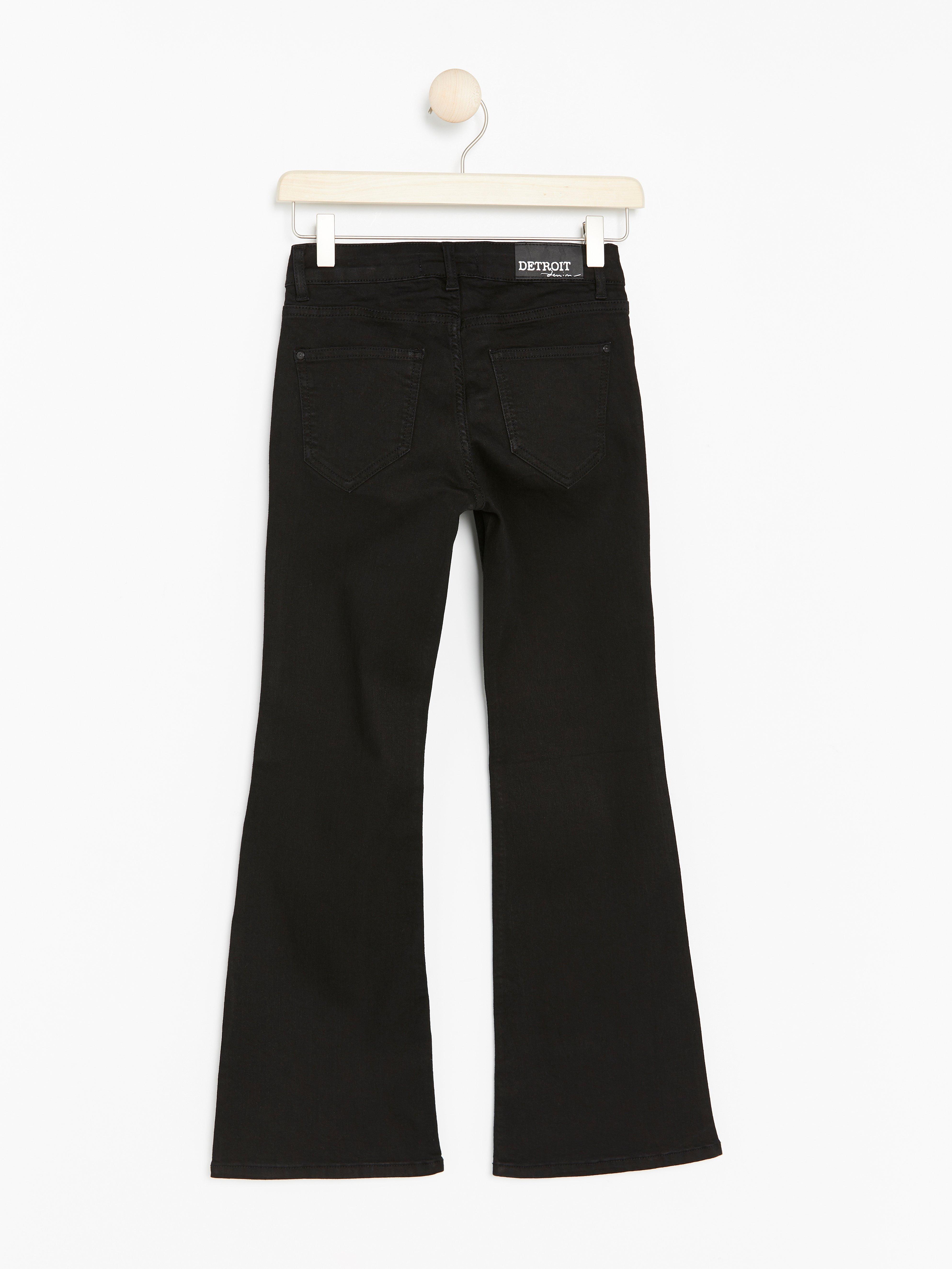 black slim bootcut jeans womens