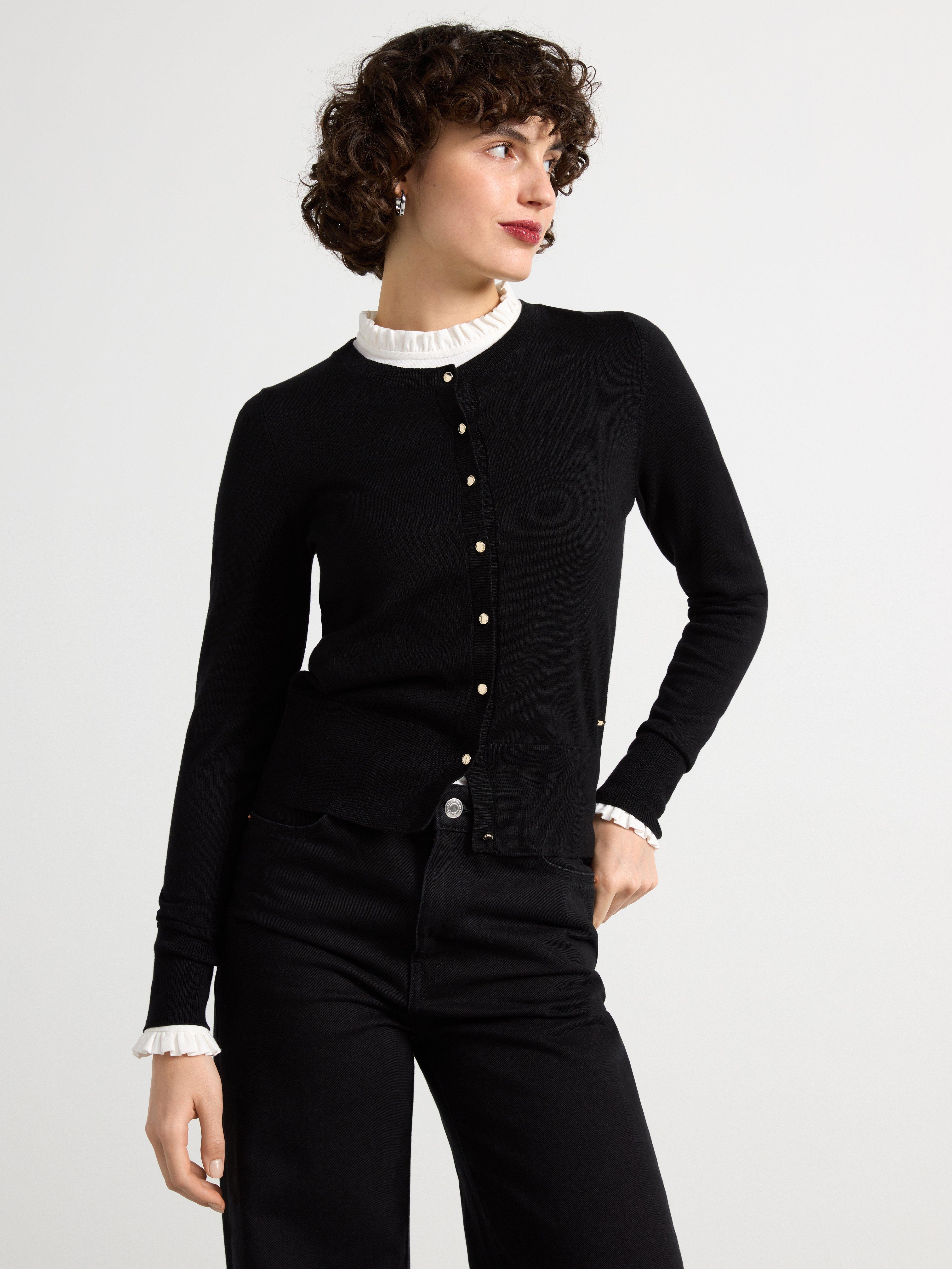 Fine knit Black Cardigan Lindex Poland