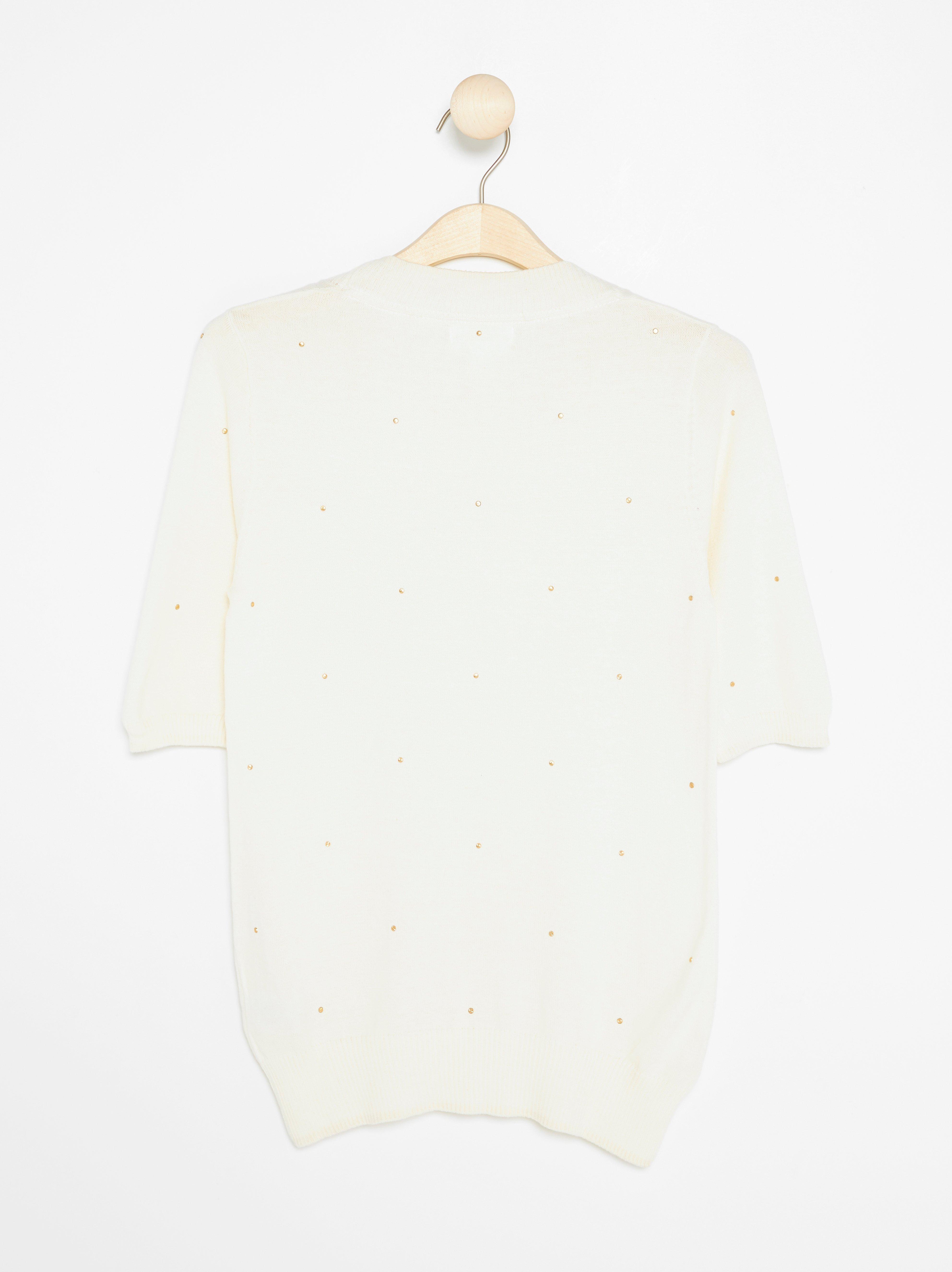 gold fine knit jumper