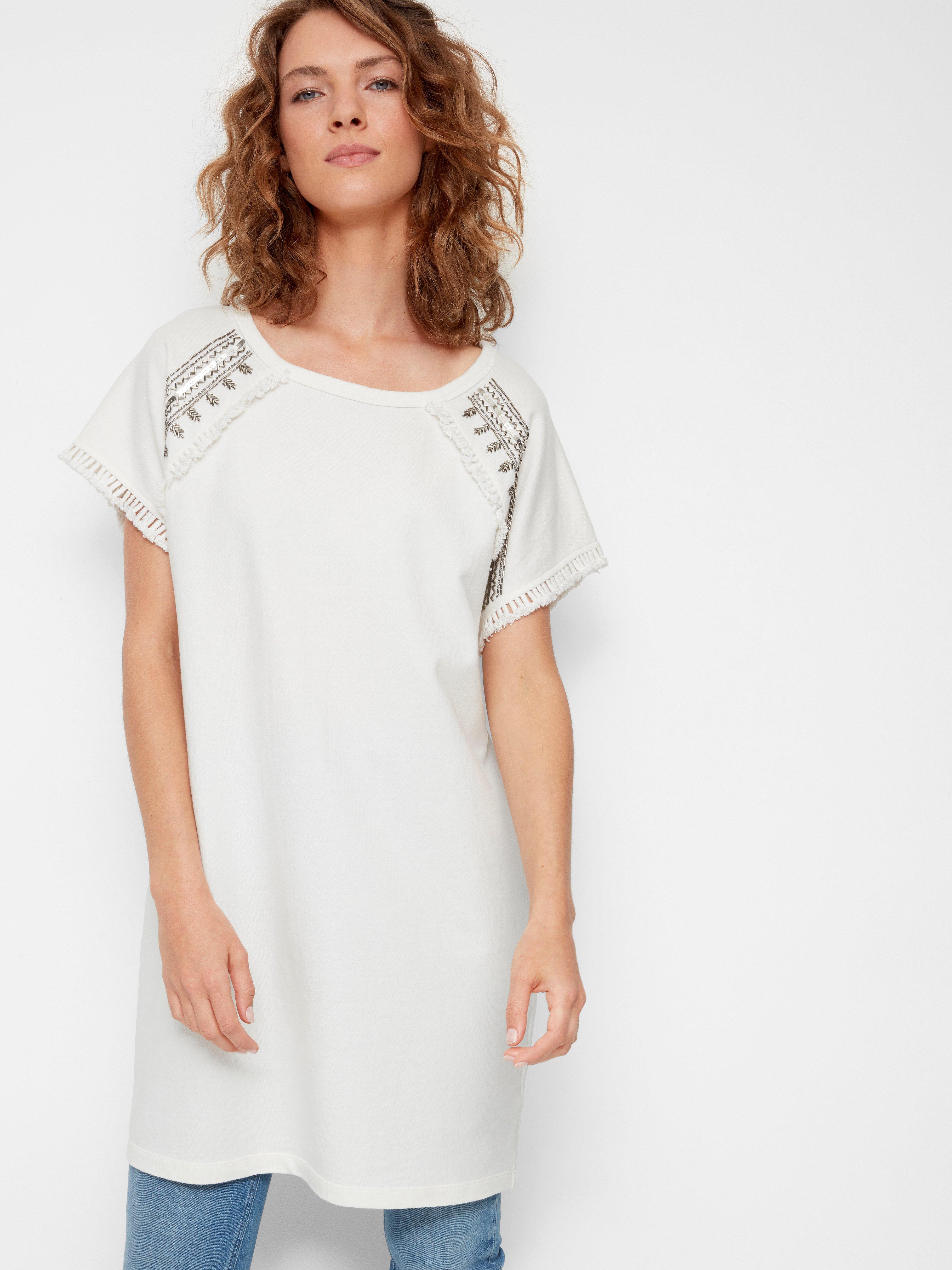 white tunic sweatshirt