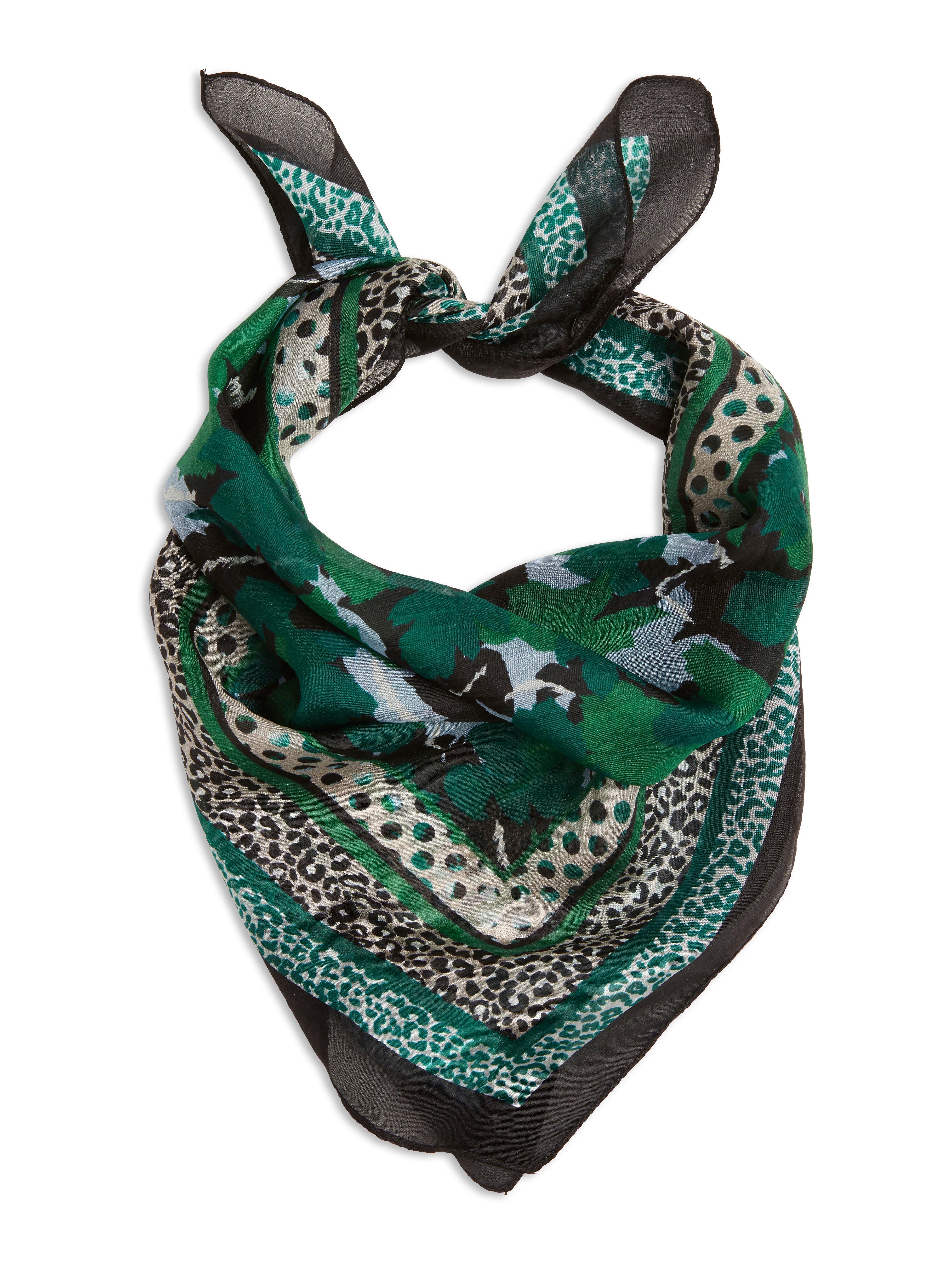 patterned silk scarf