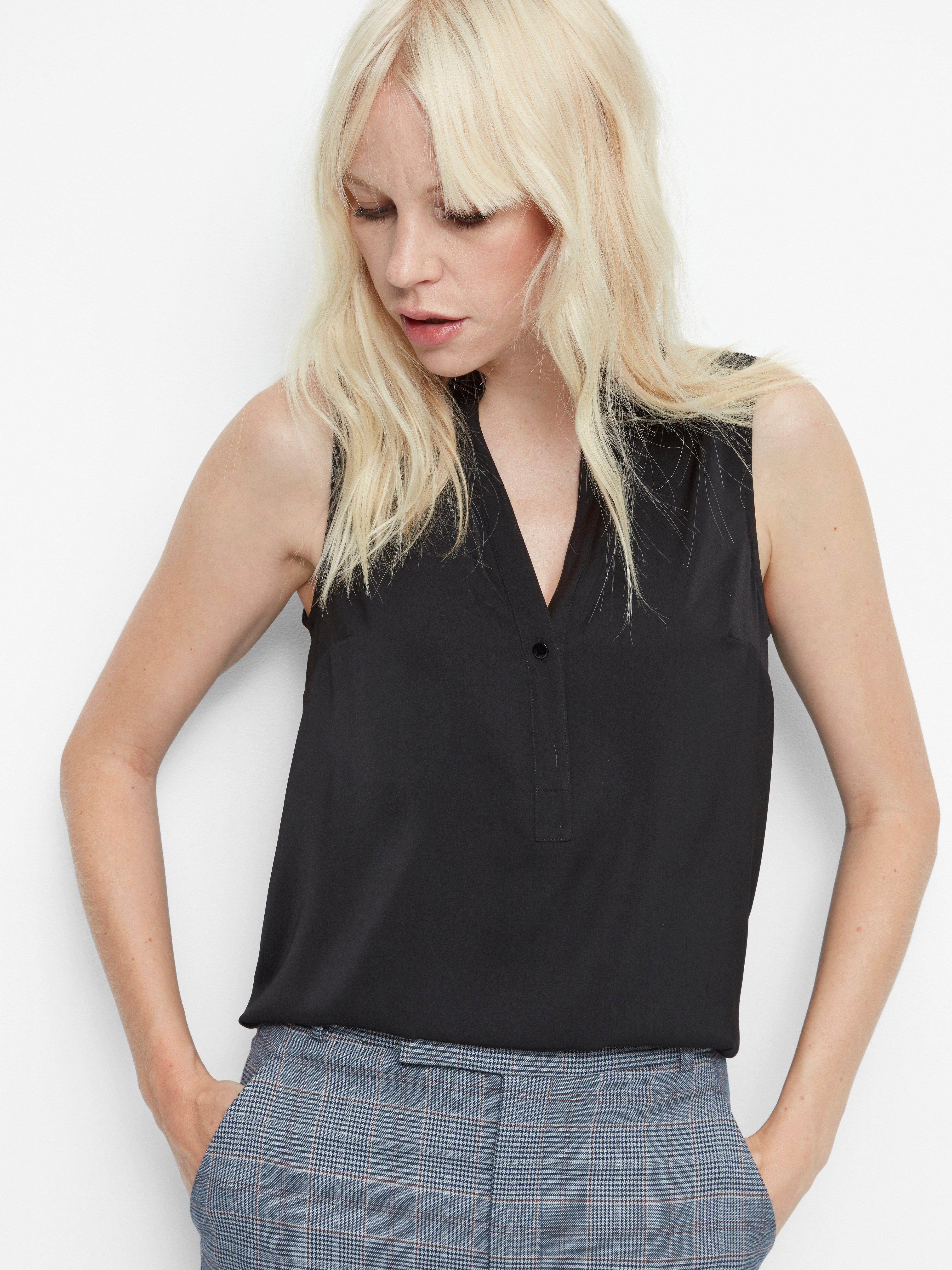 Black Sleeveless Blouse | Lindex Latvia