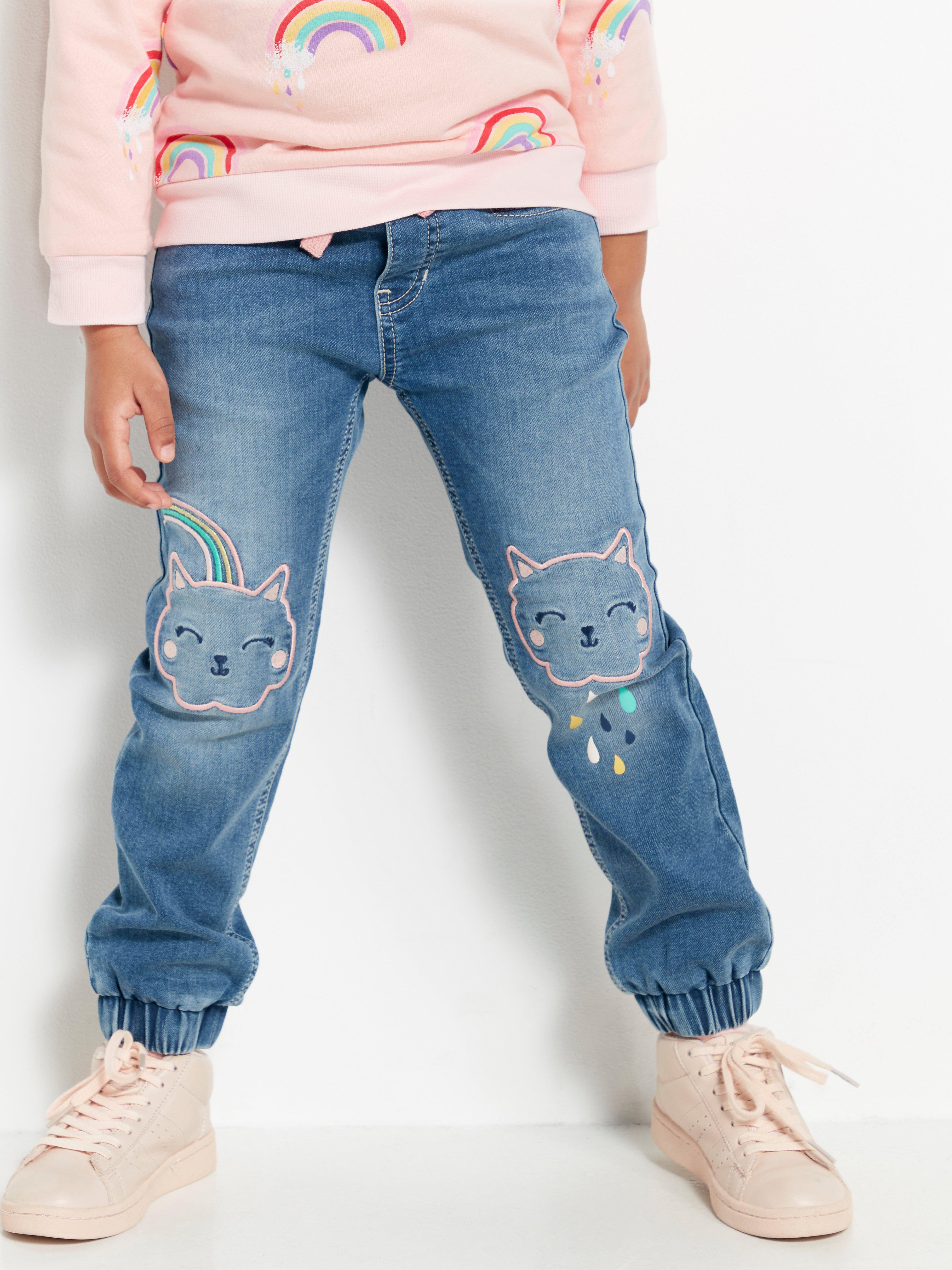 denim loose trousers