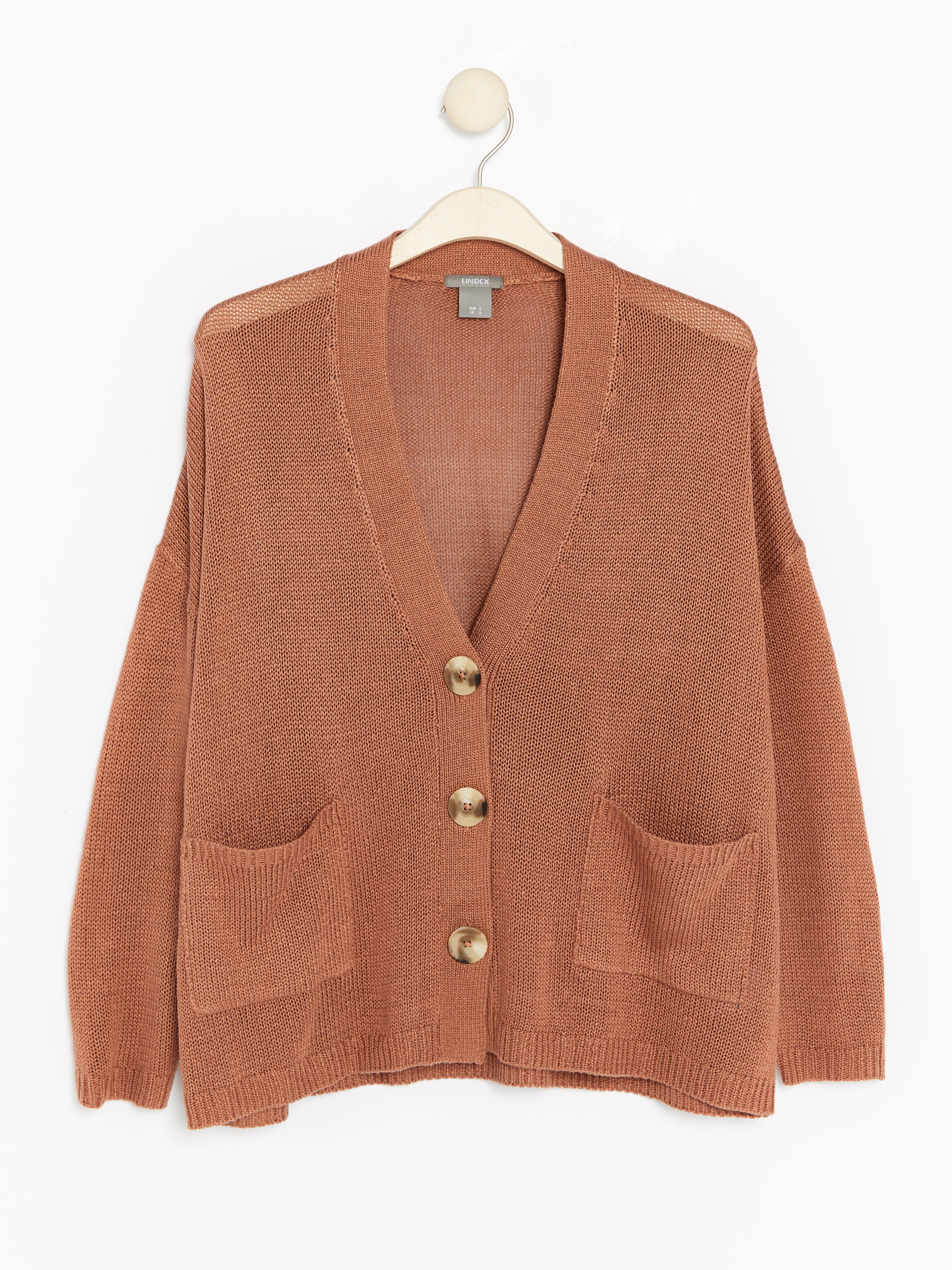 Cardigan - Dame - Brun