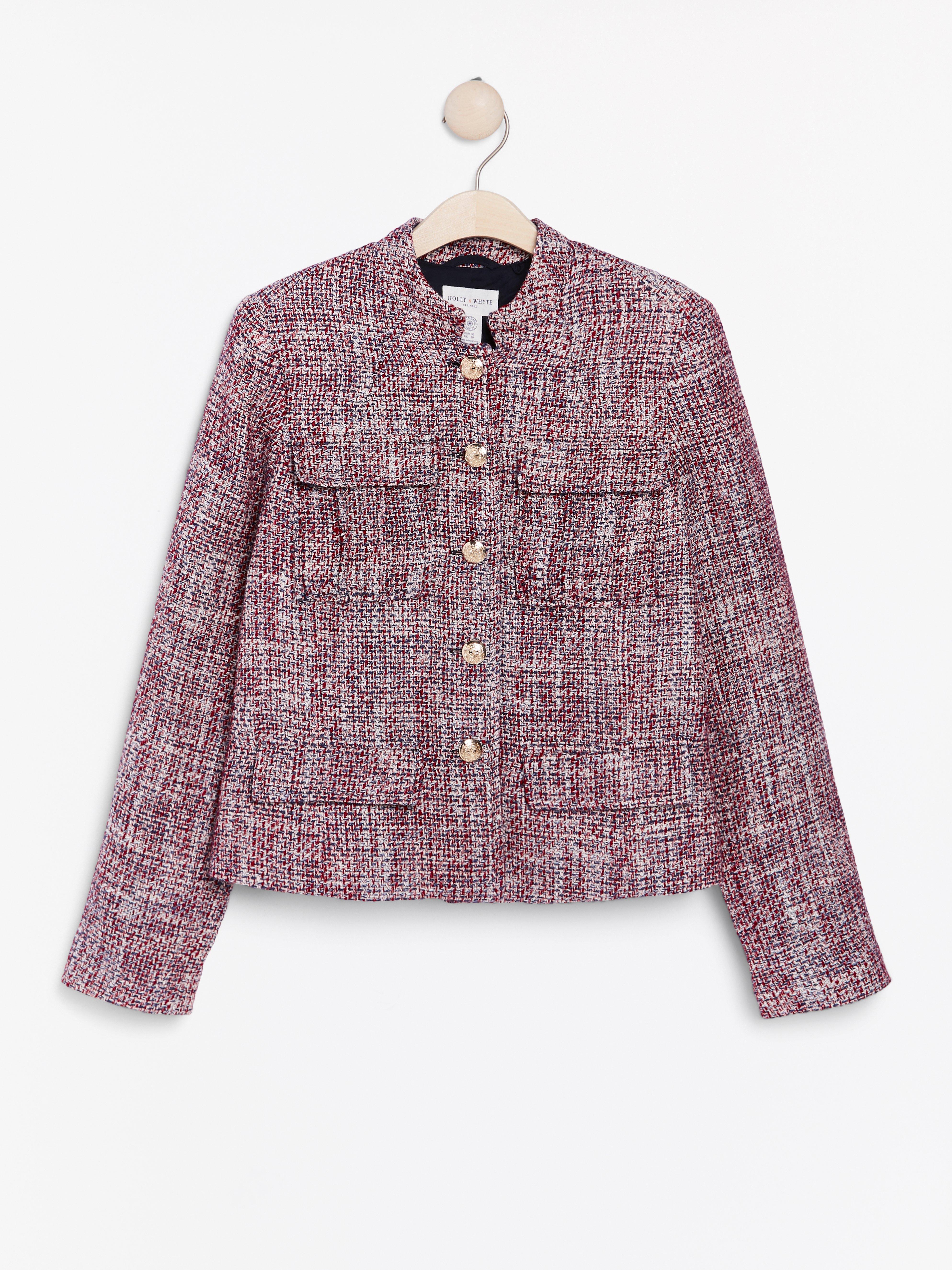 pink boucle jacket