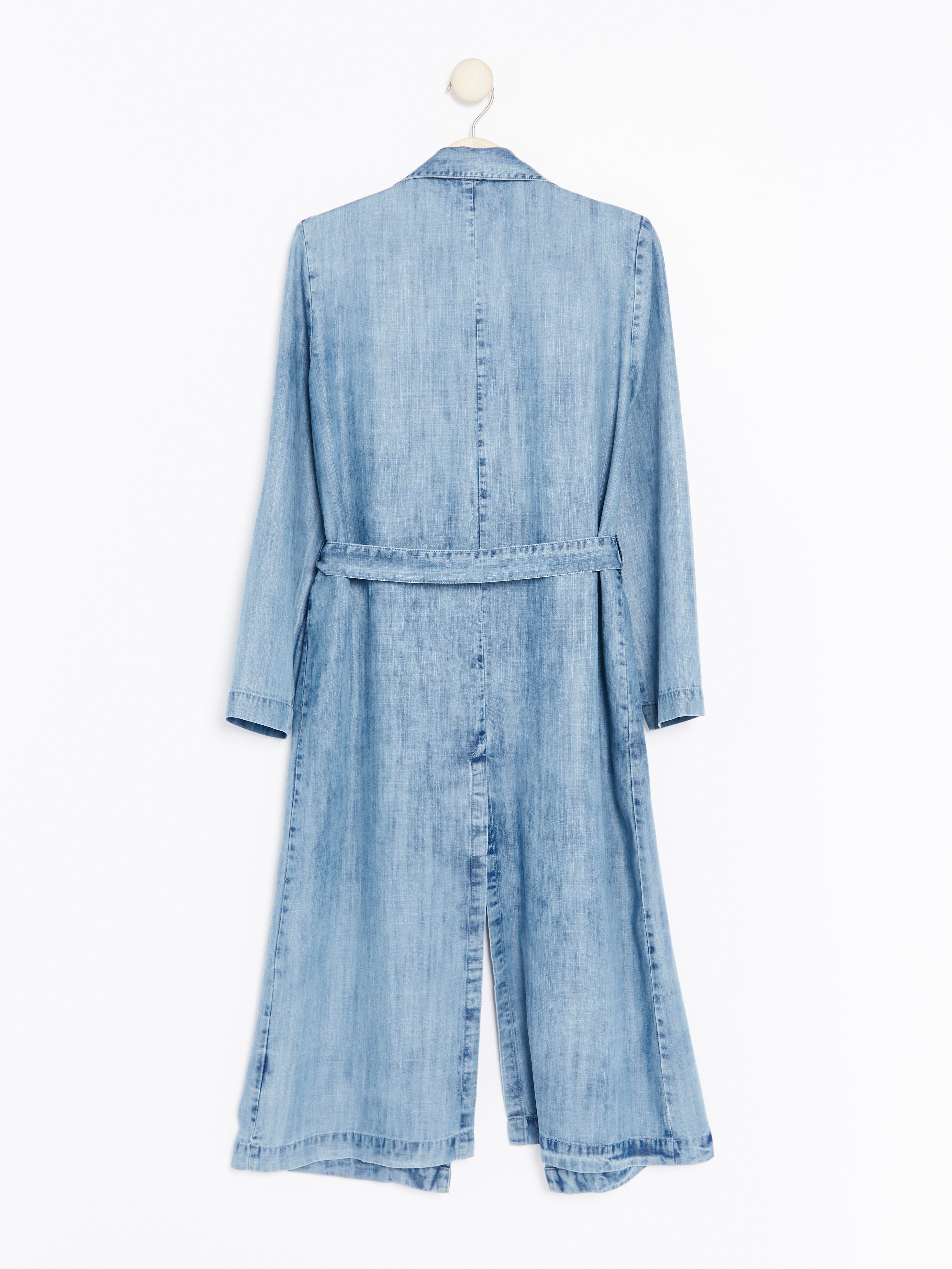 frock with denim jacket