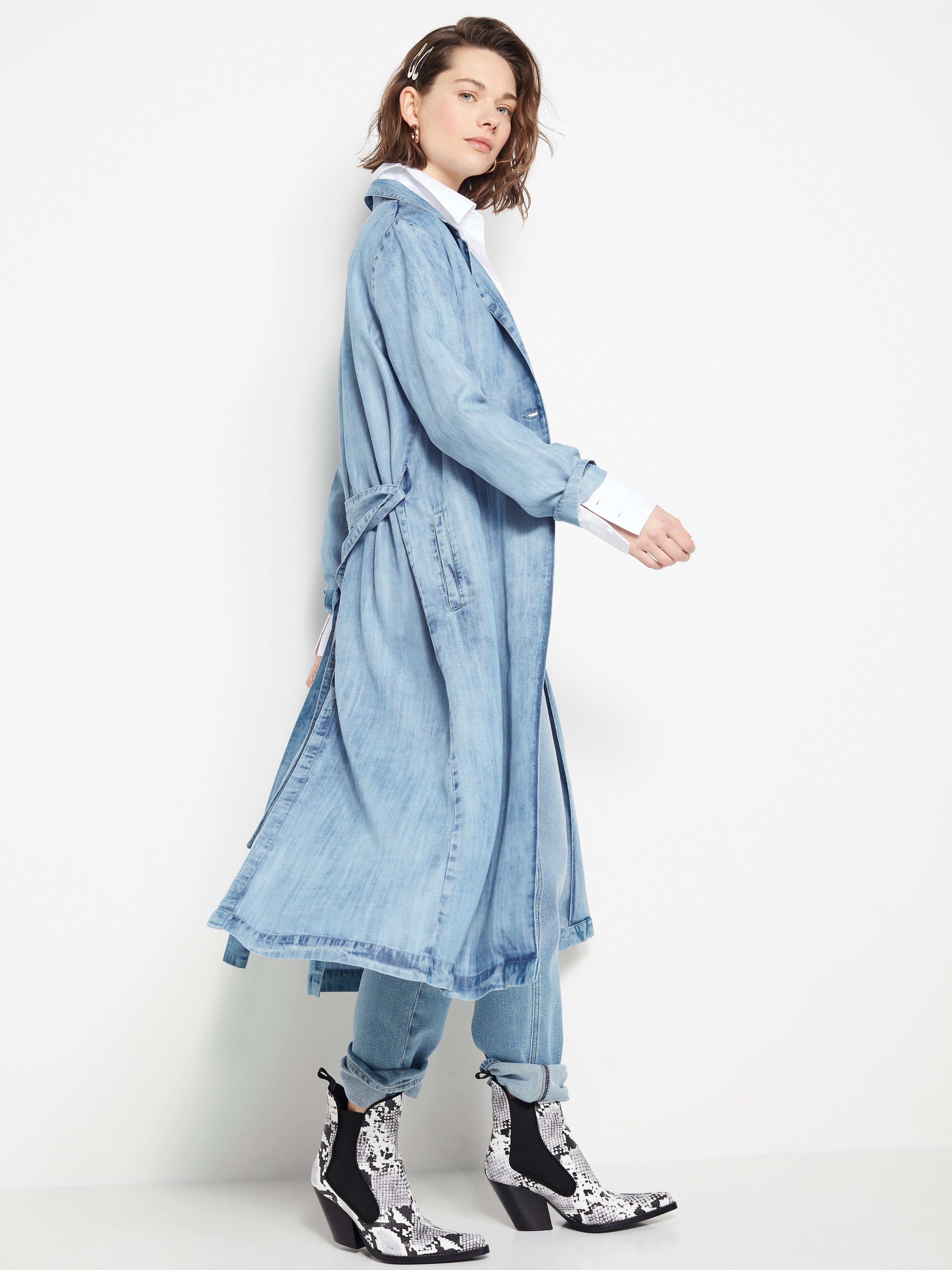 long thin denim jacket