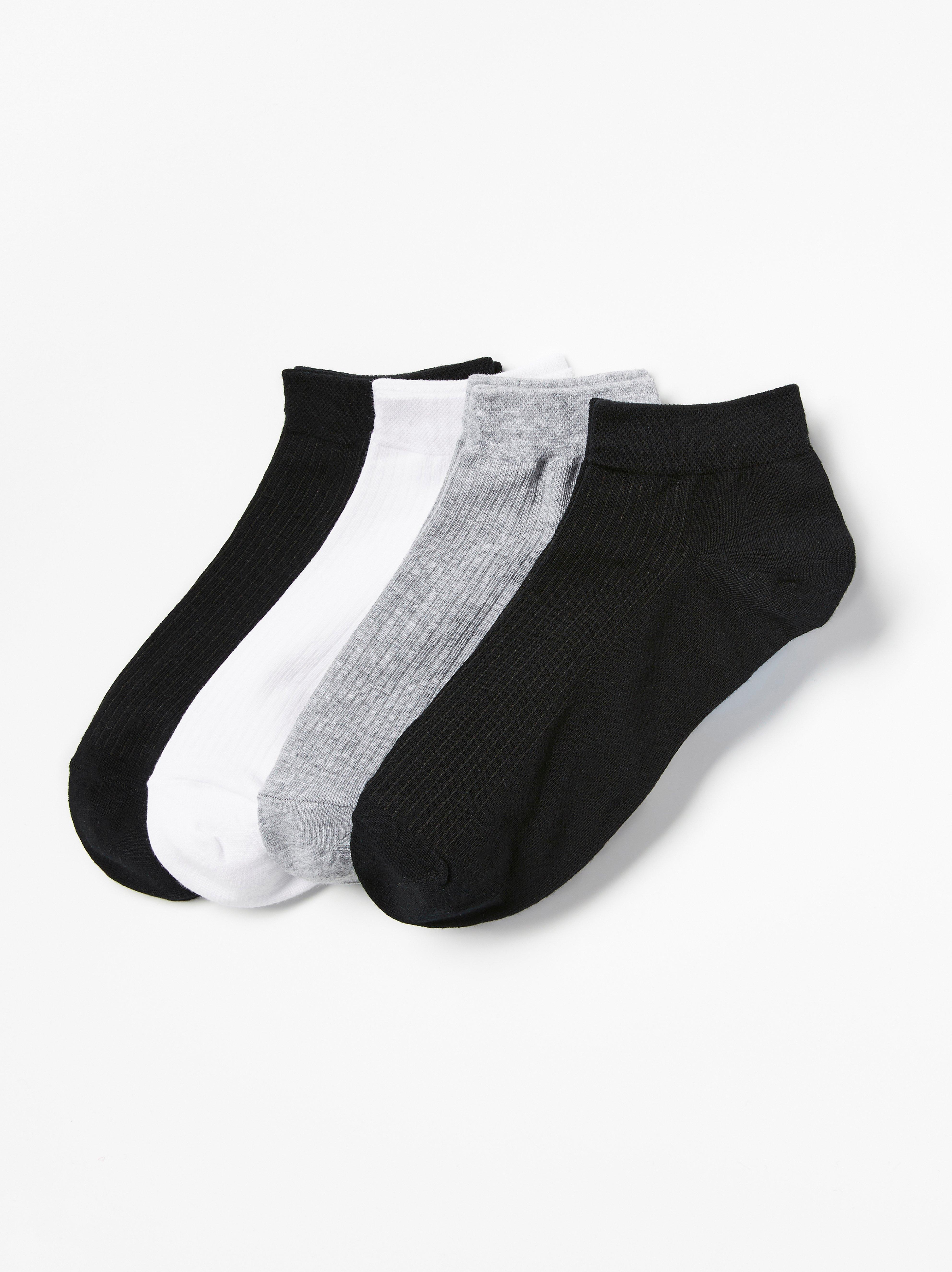 Vysoké kotníkové ponožky - Spodní prádlo - Černá