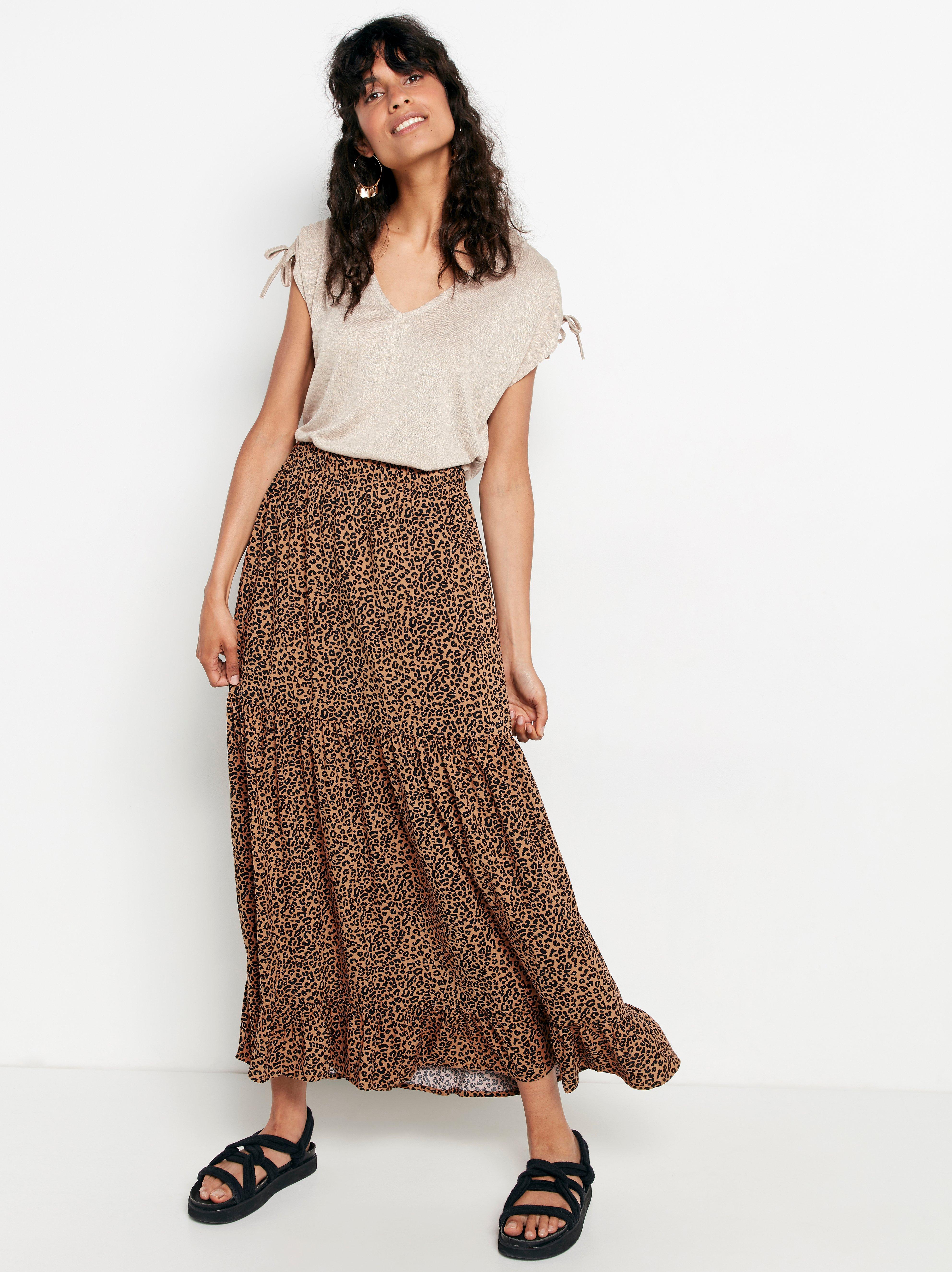 Maxi skirt in viscose