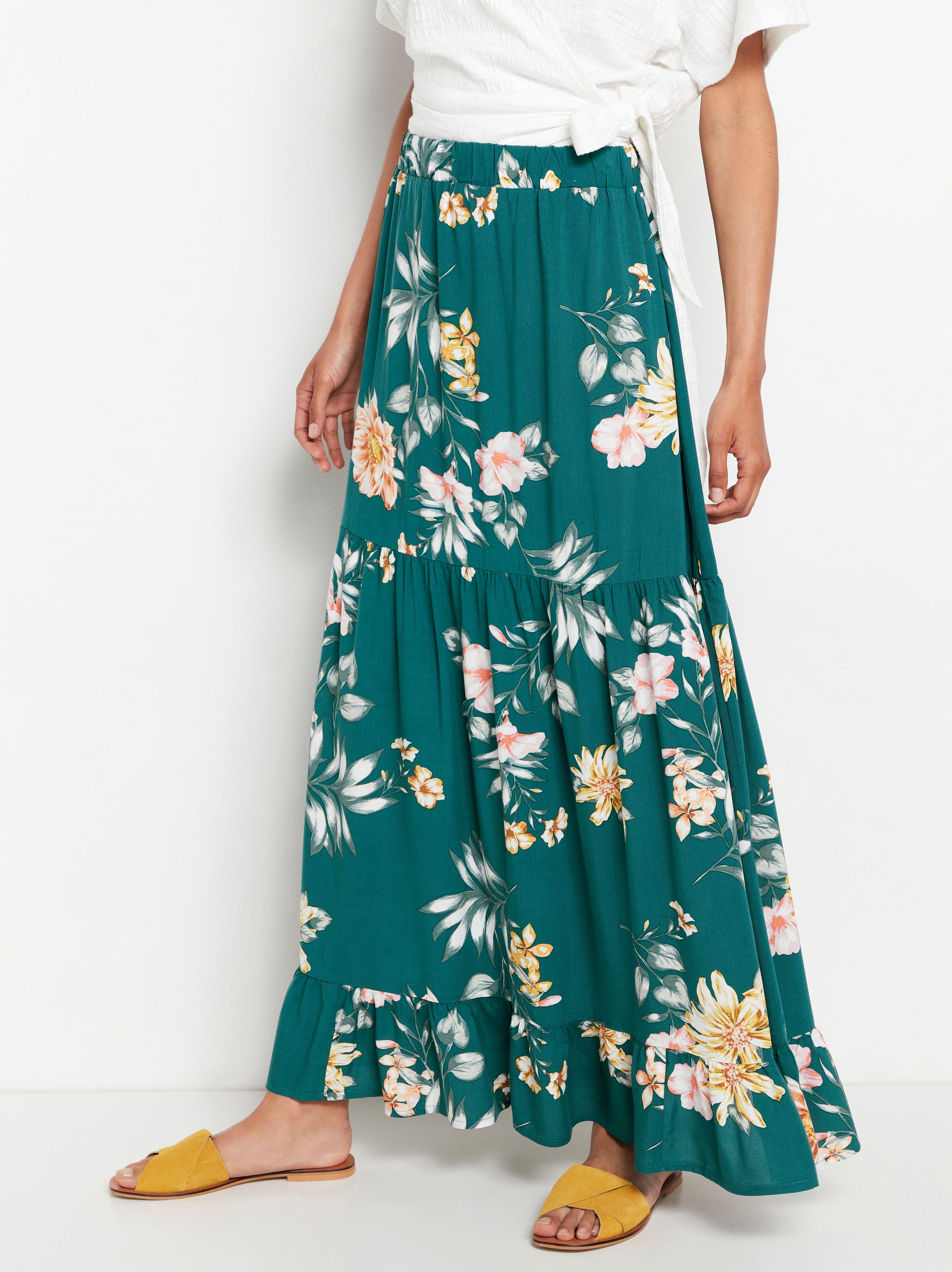 Maxi skirt in viscose | Lindex Europe