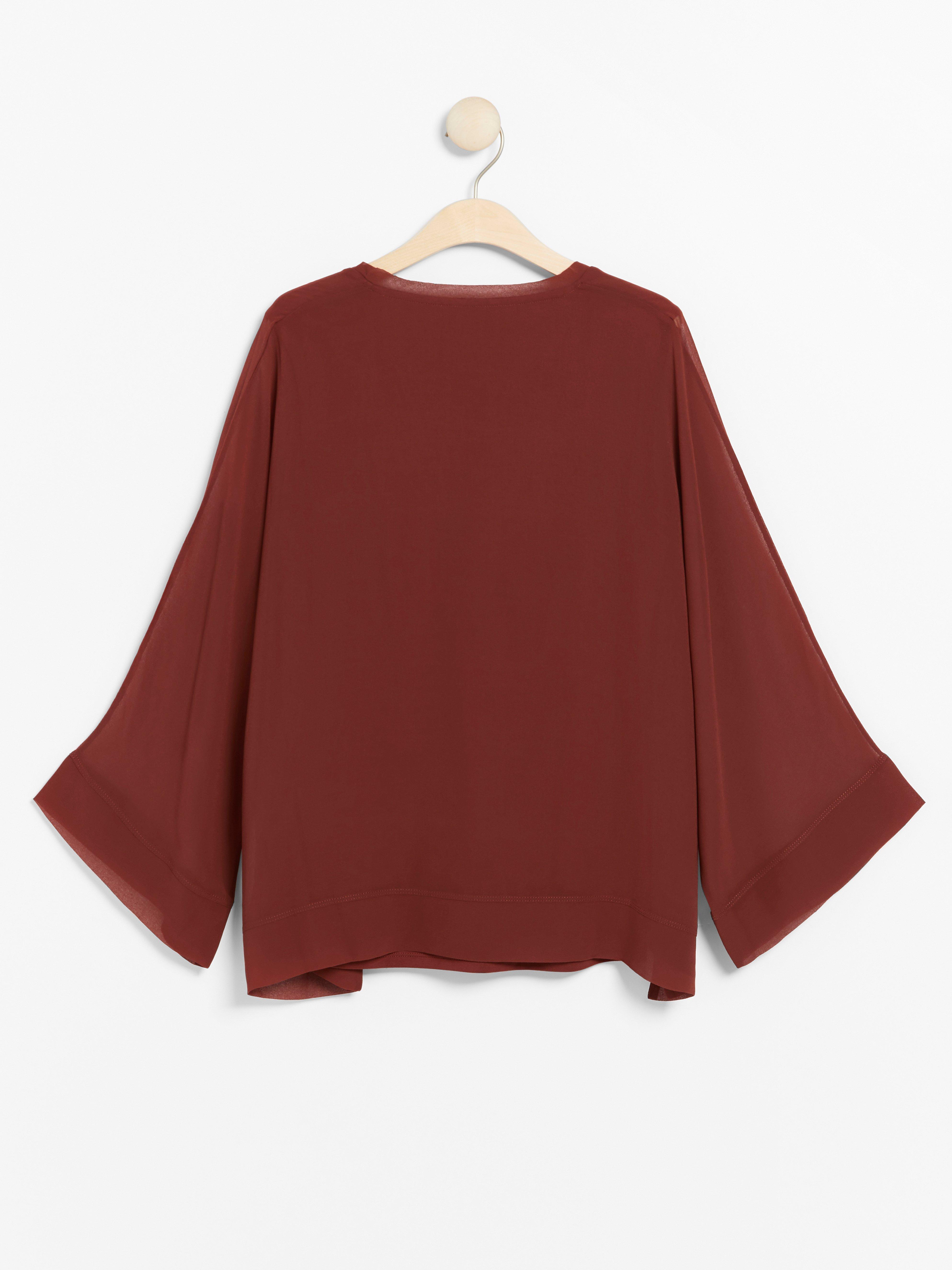 v neck chiffon top