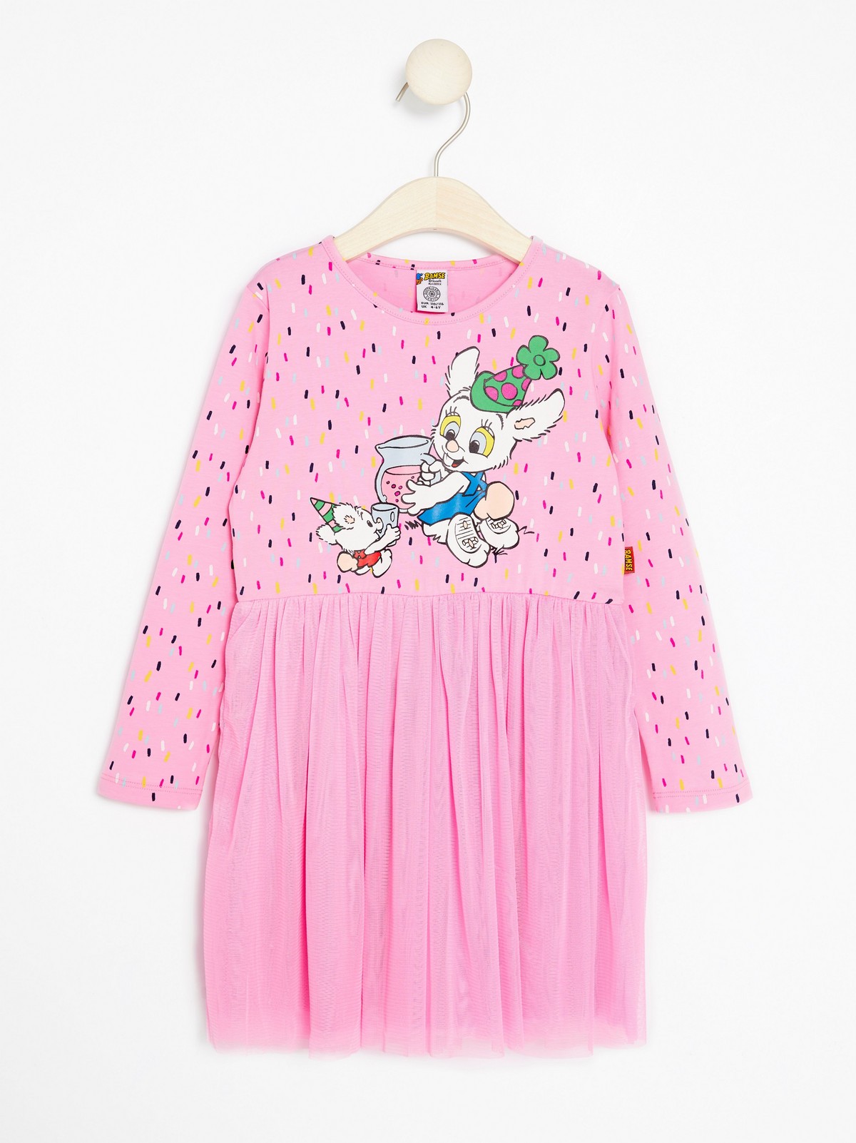 Vaaleanpunainen mekko, jossa Bamse painatus | Lindex Vaaleanpunainen mekko, jossa Bamse painatus | Lindex