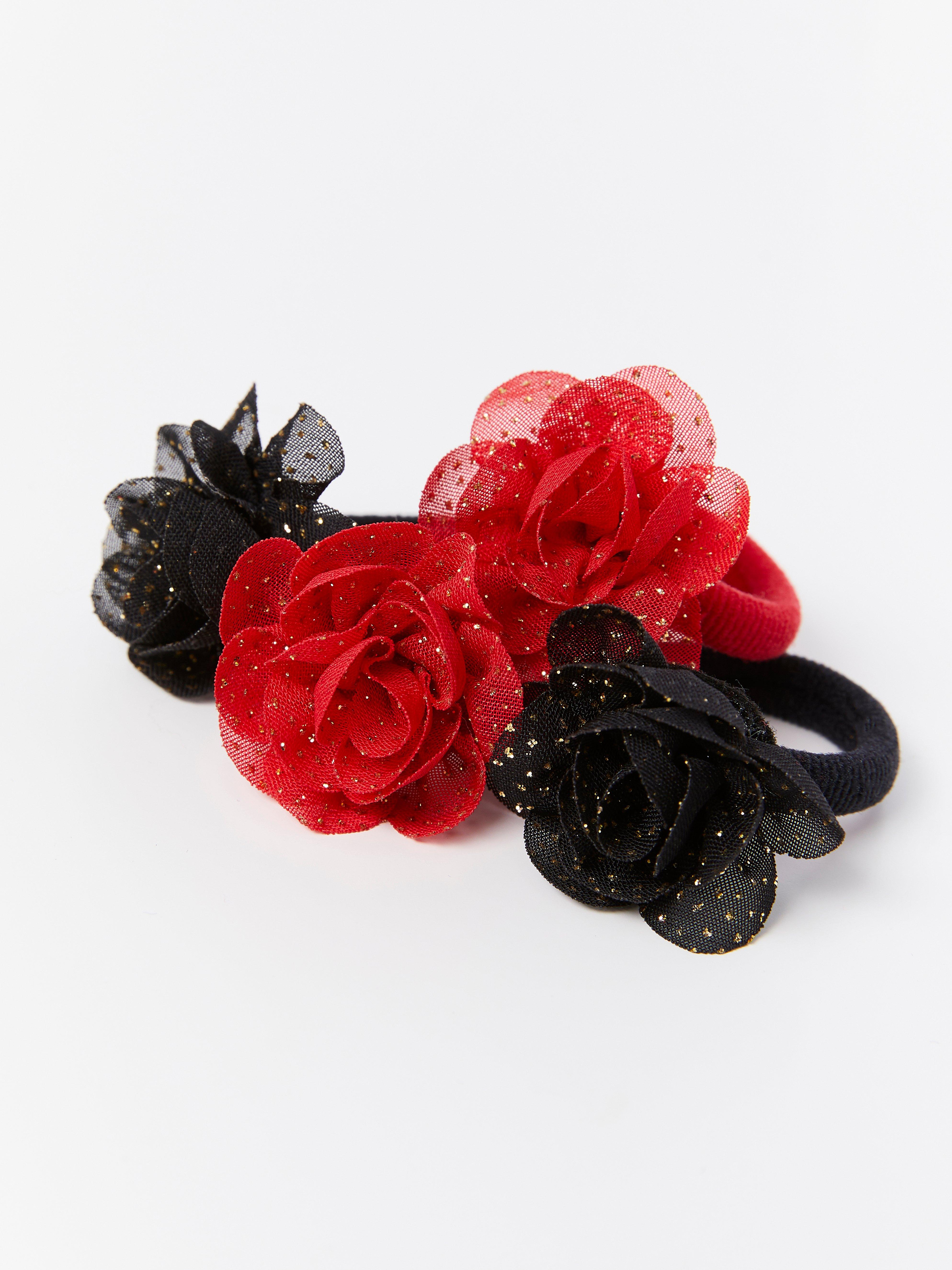 Hair Elastics - Kids Wear - Red