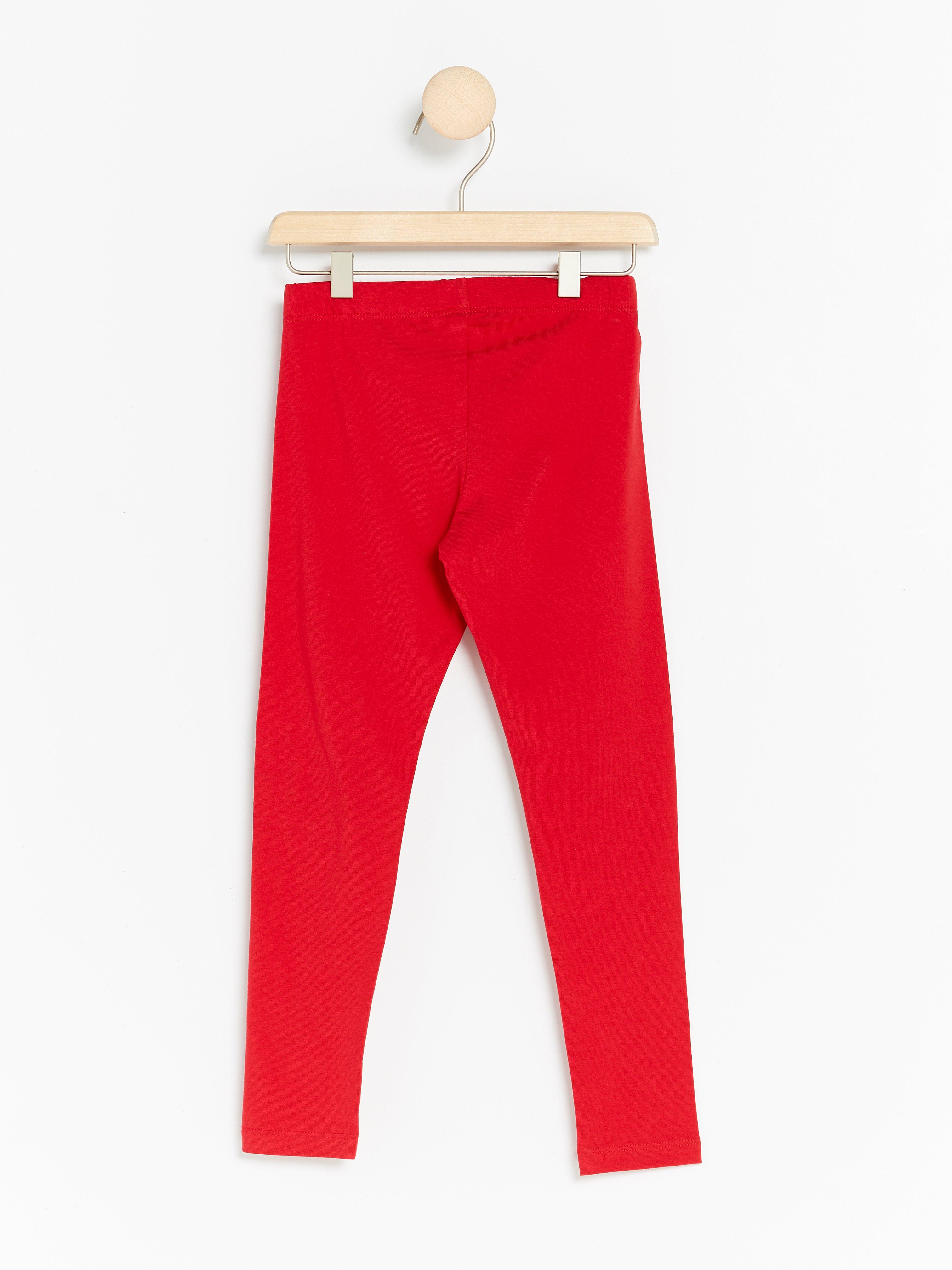 Leggings - Barn - Röd