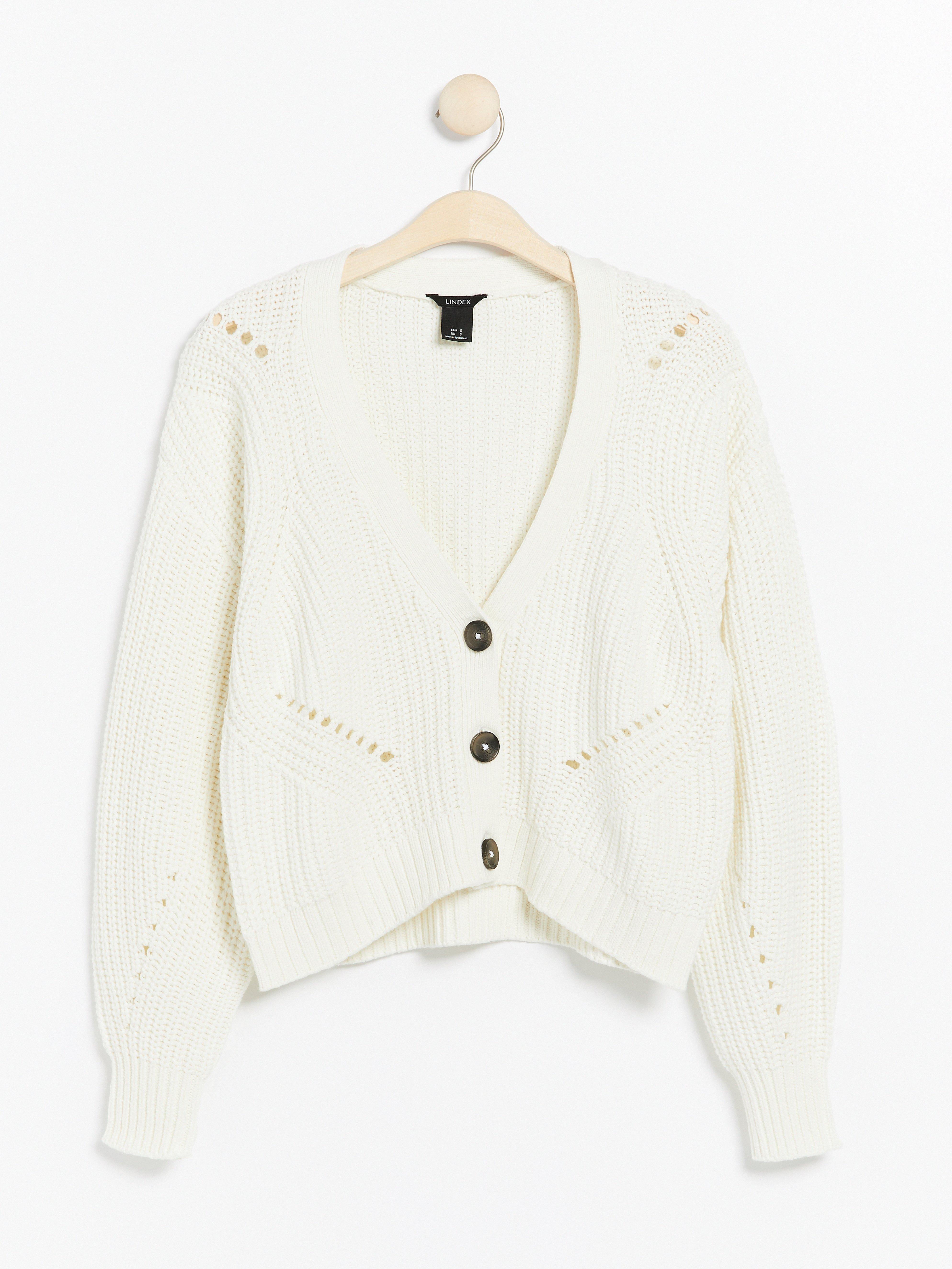 Cardigan - Dam - Vit