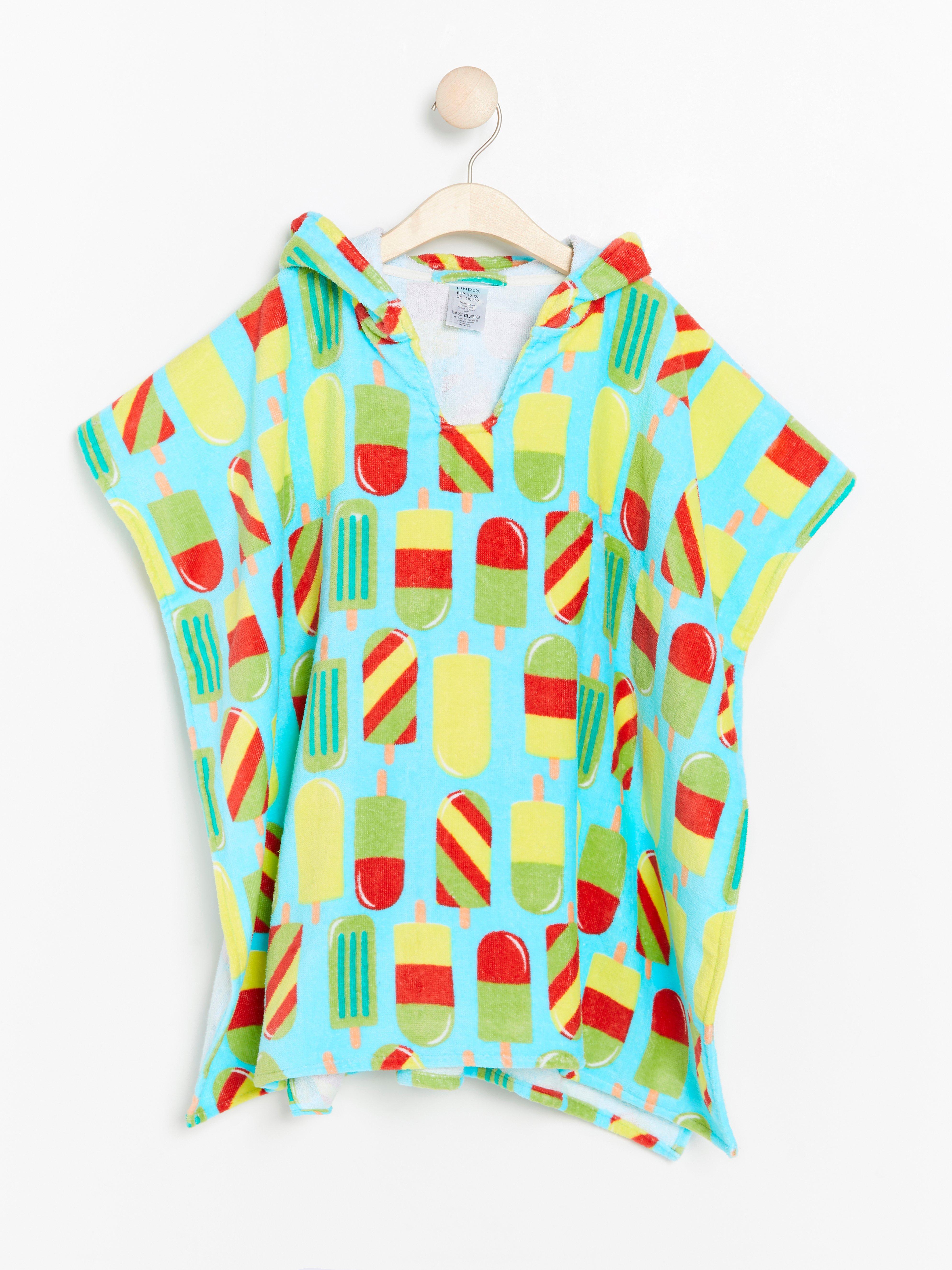 Badponcho - Barn - Turkos