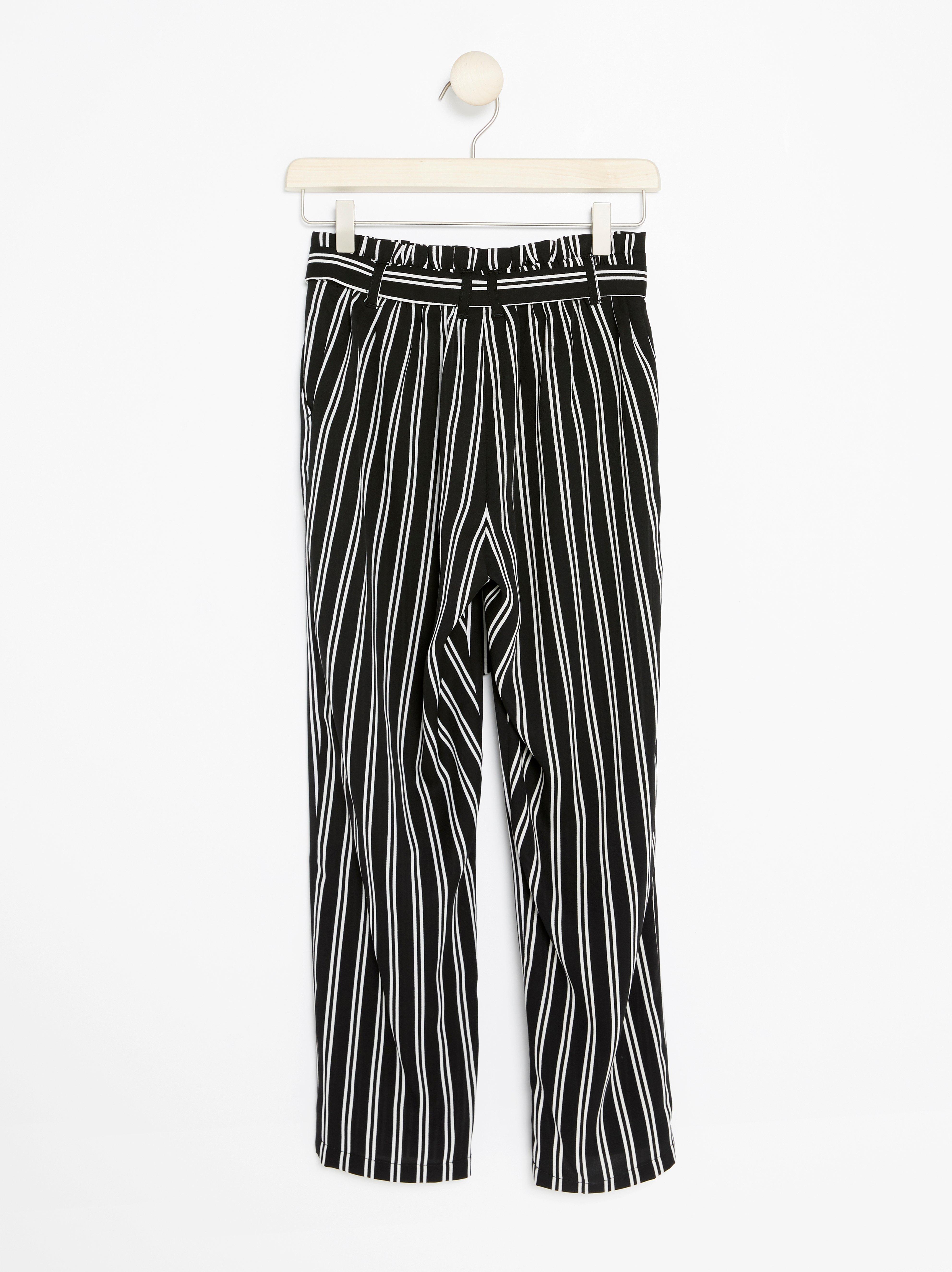 monochrome striped trousers