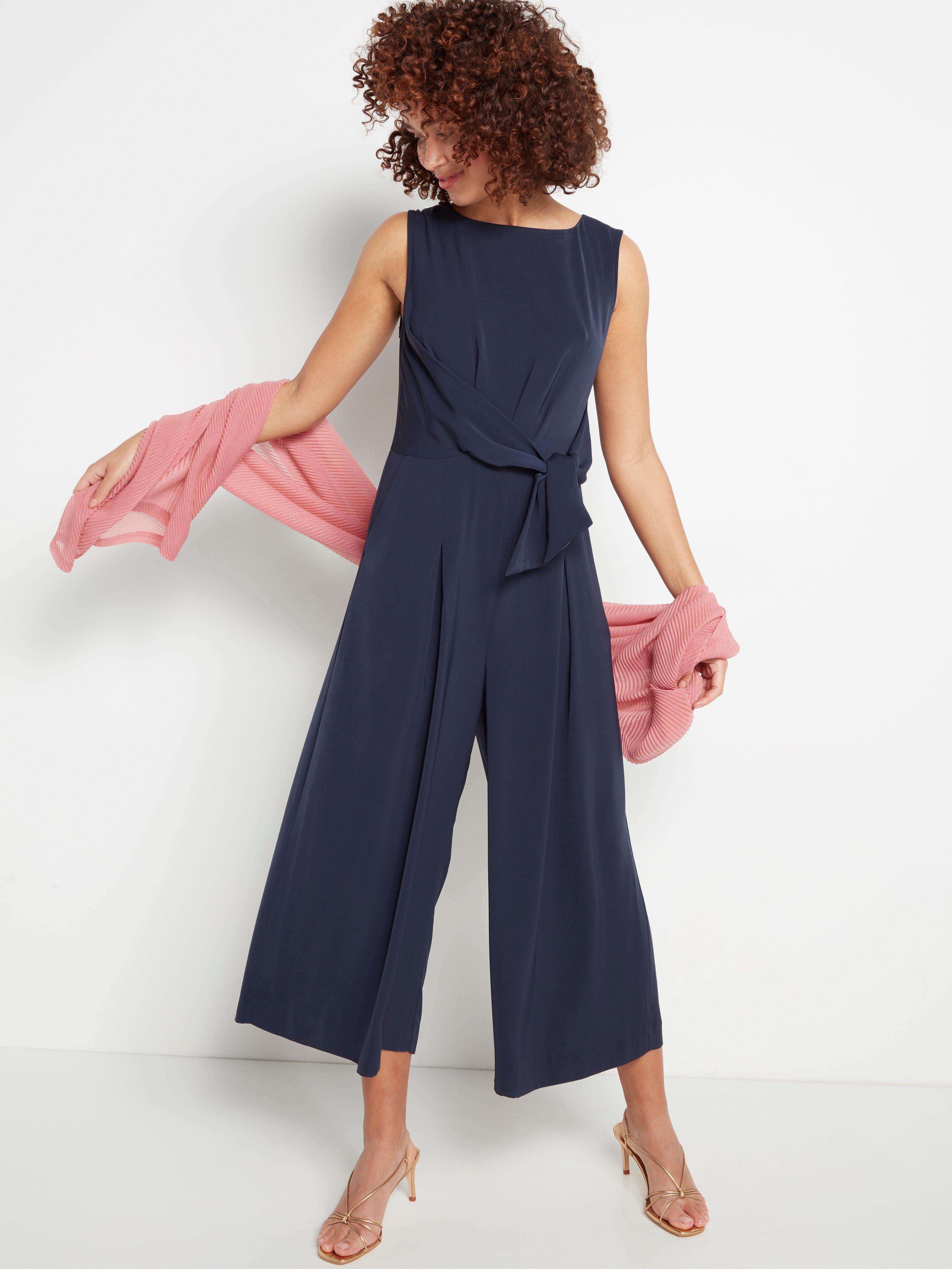 navy blue one piece pant suit