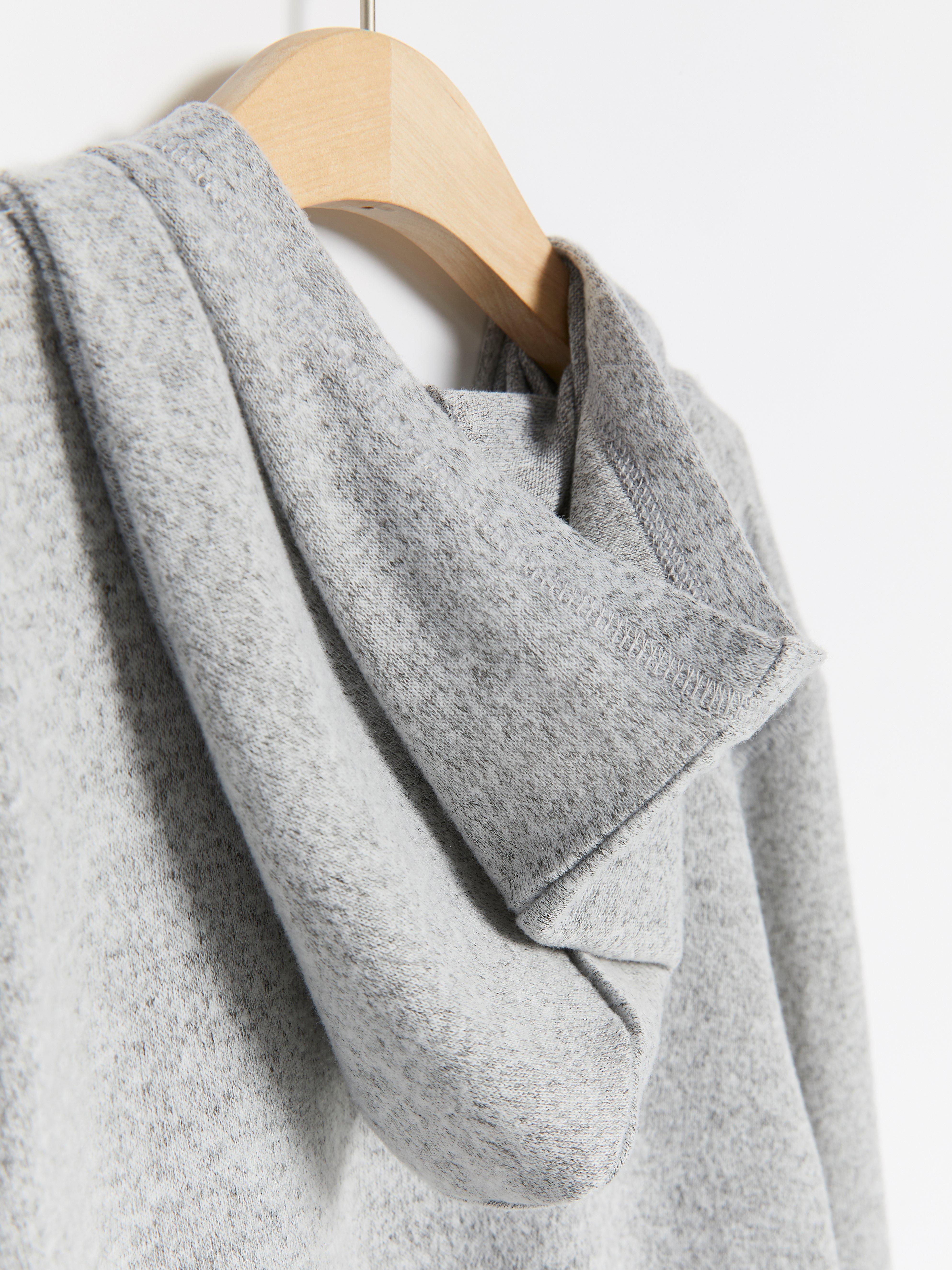 fine knit hooded cardigan