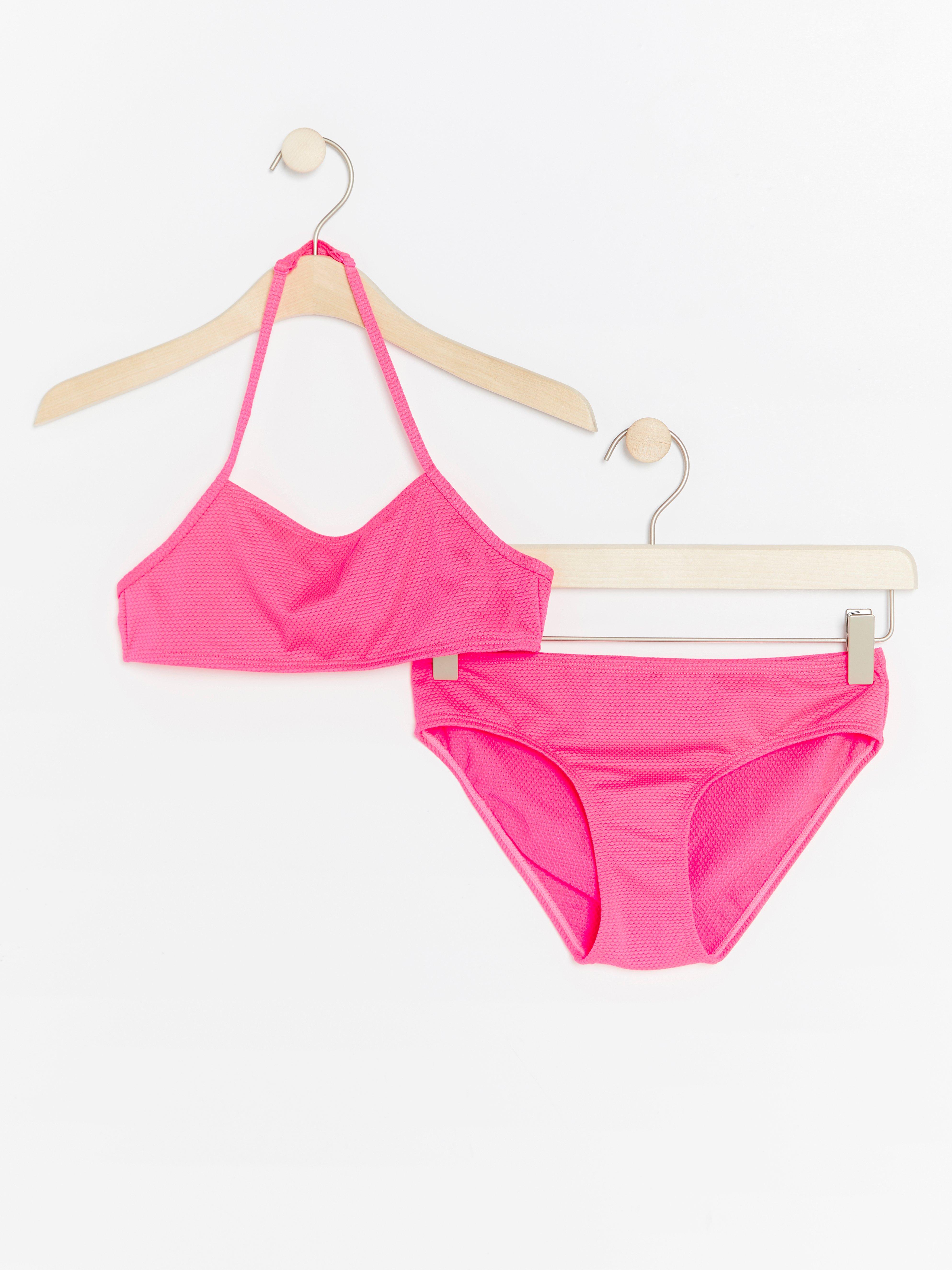bright pink bikini