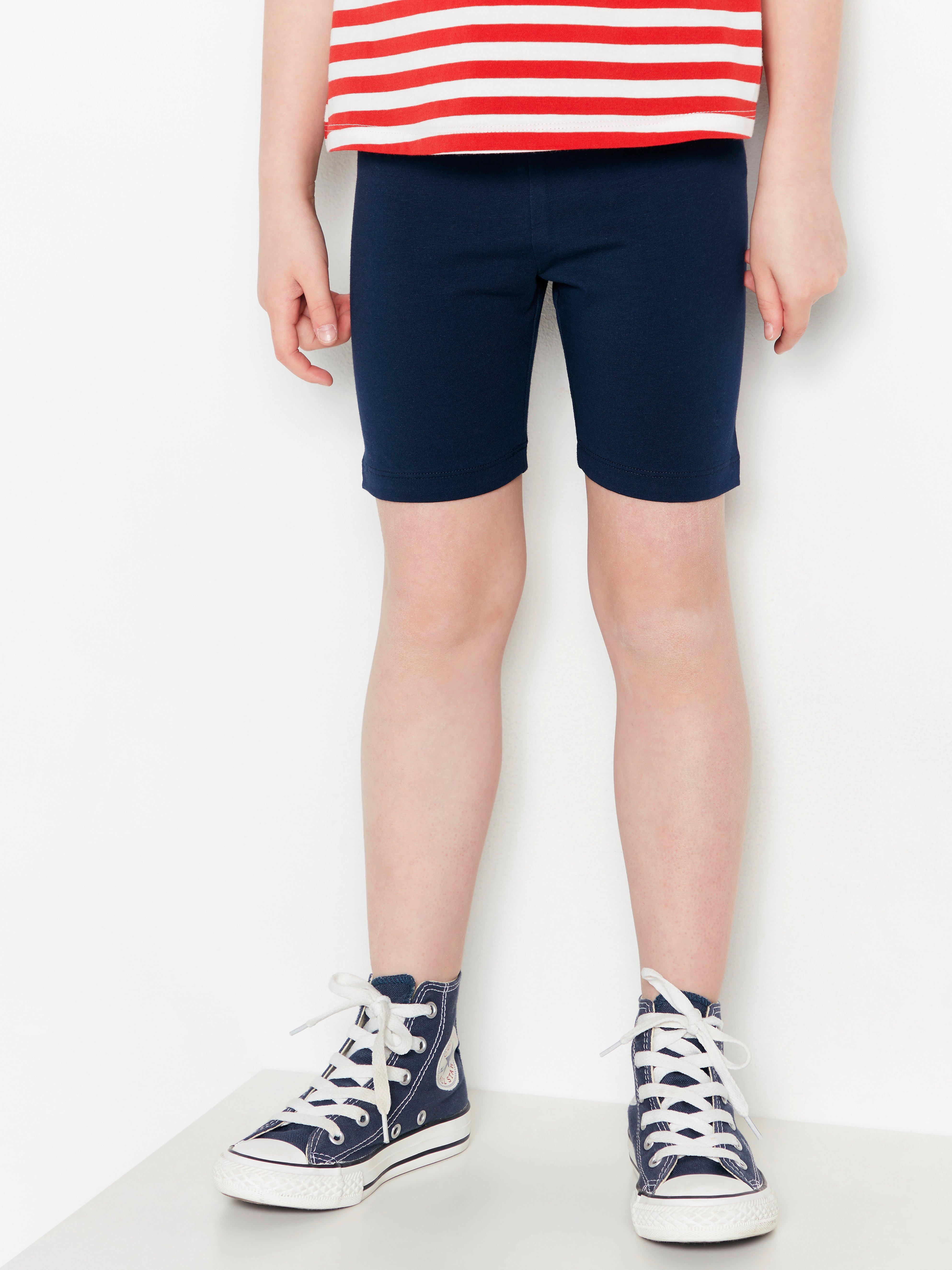 biker shorts under jean shorts