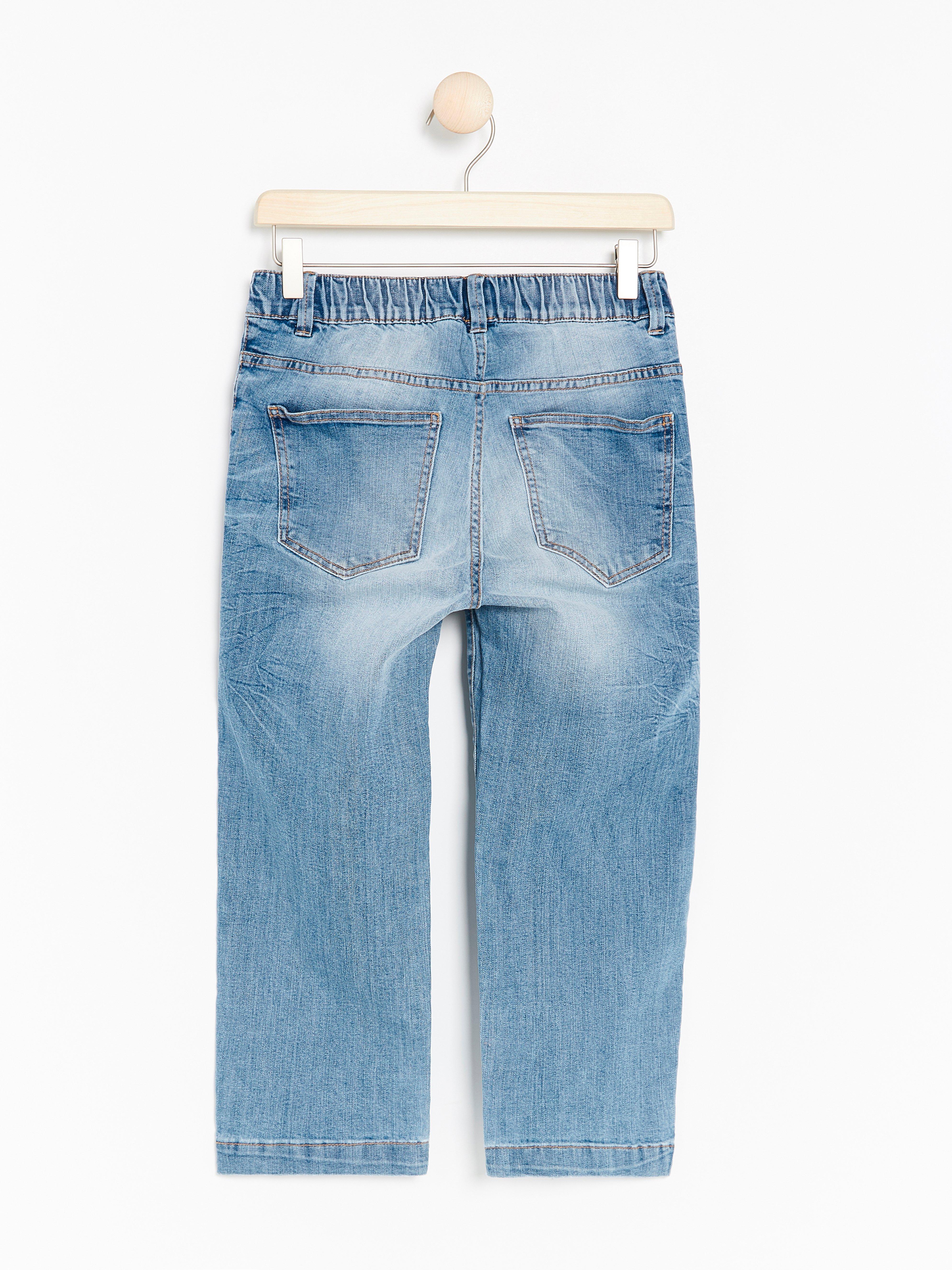elasticated waist cropped jeans