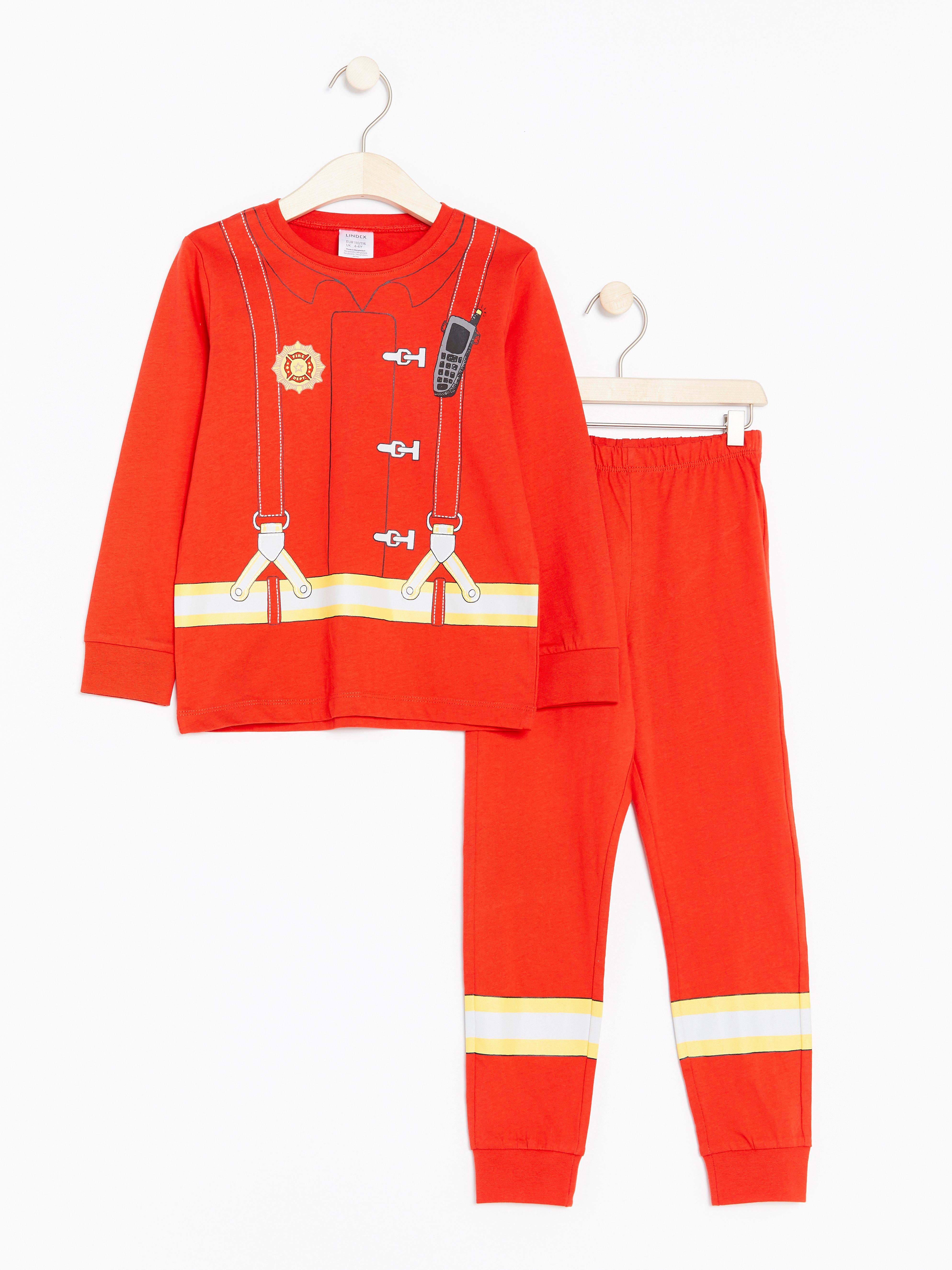 Fireman pajamas for cheap adults