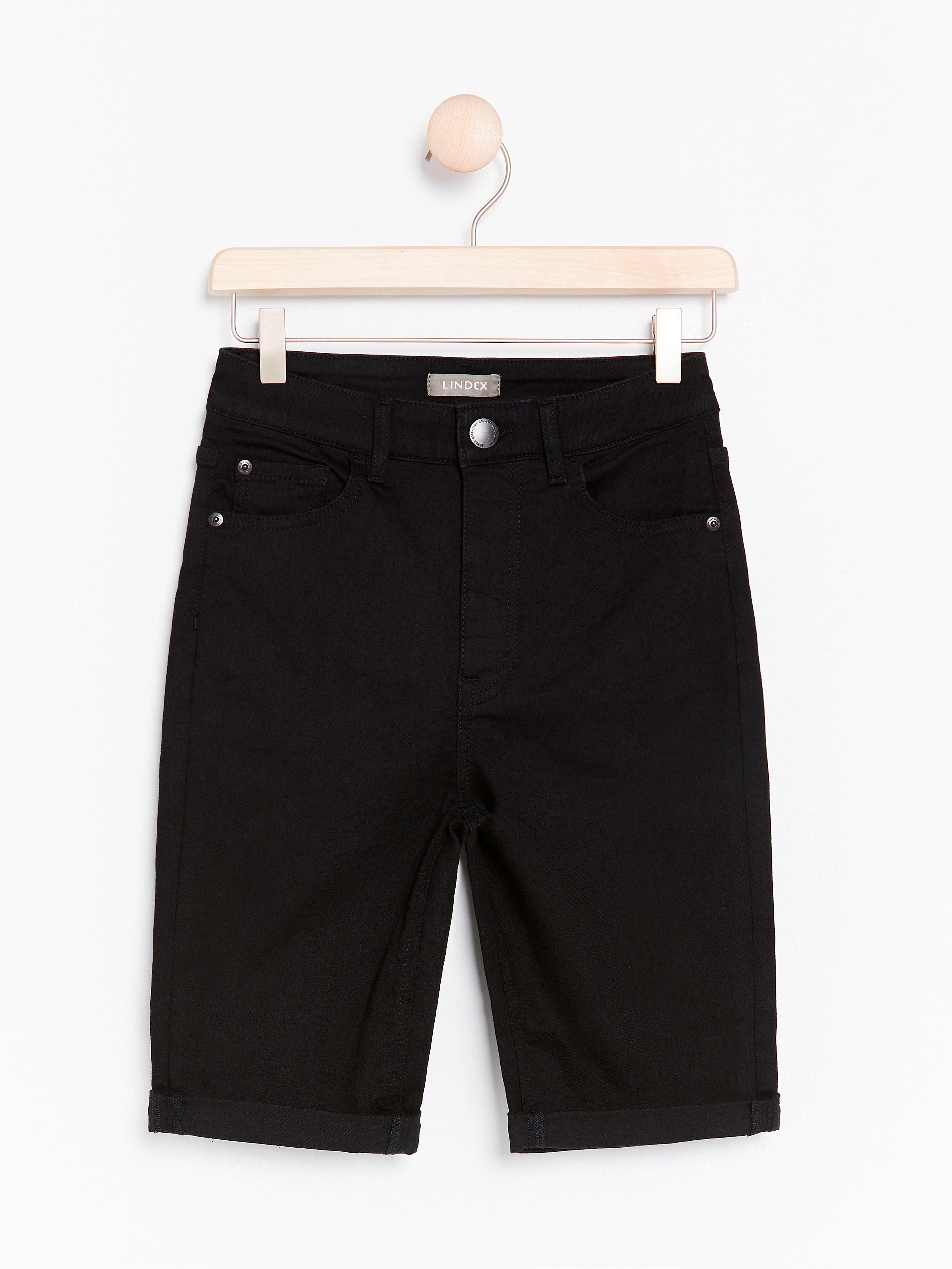 Black High Waist Denim Shorts Lindex Europe