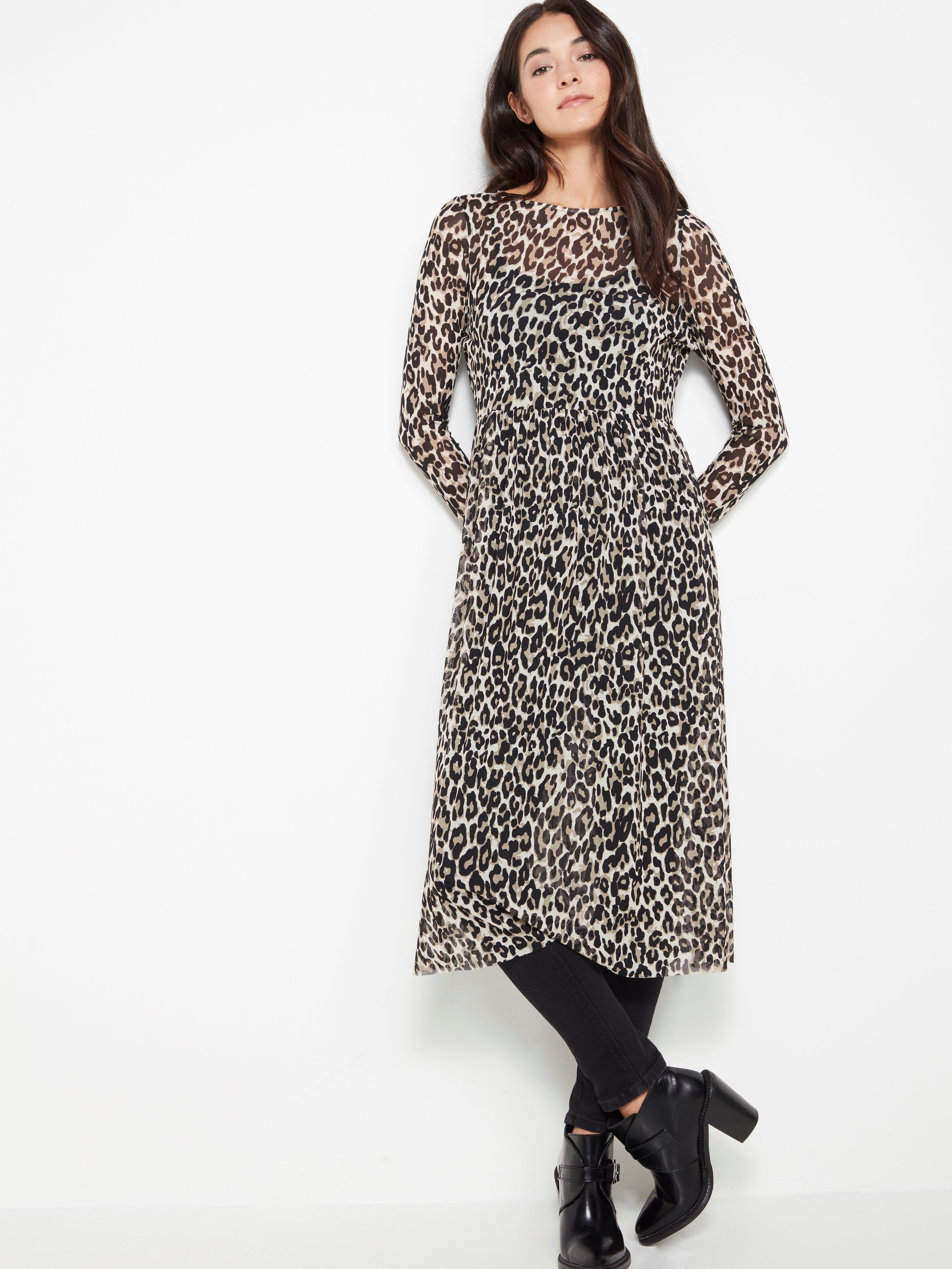 Patterned on sale mesh dress
