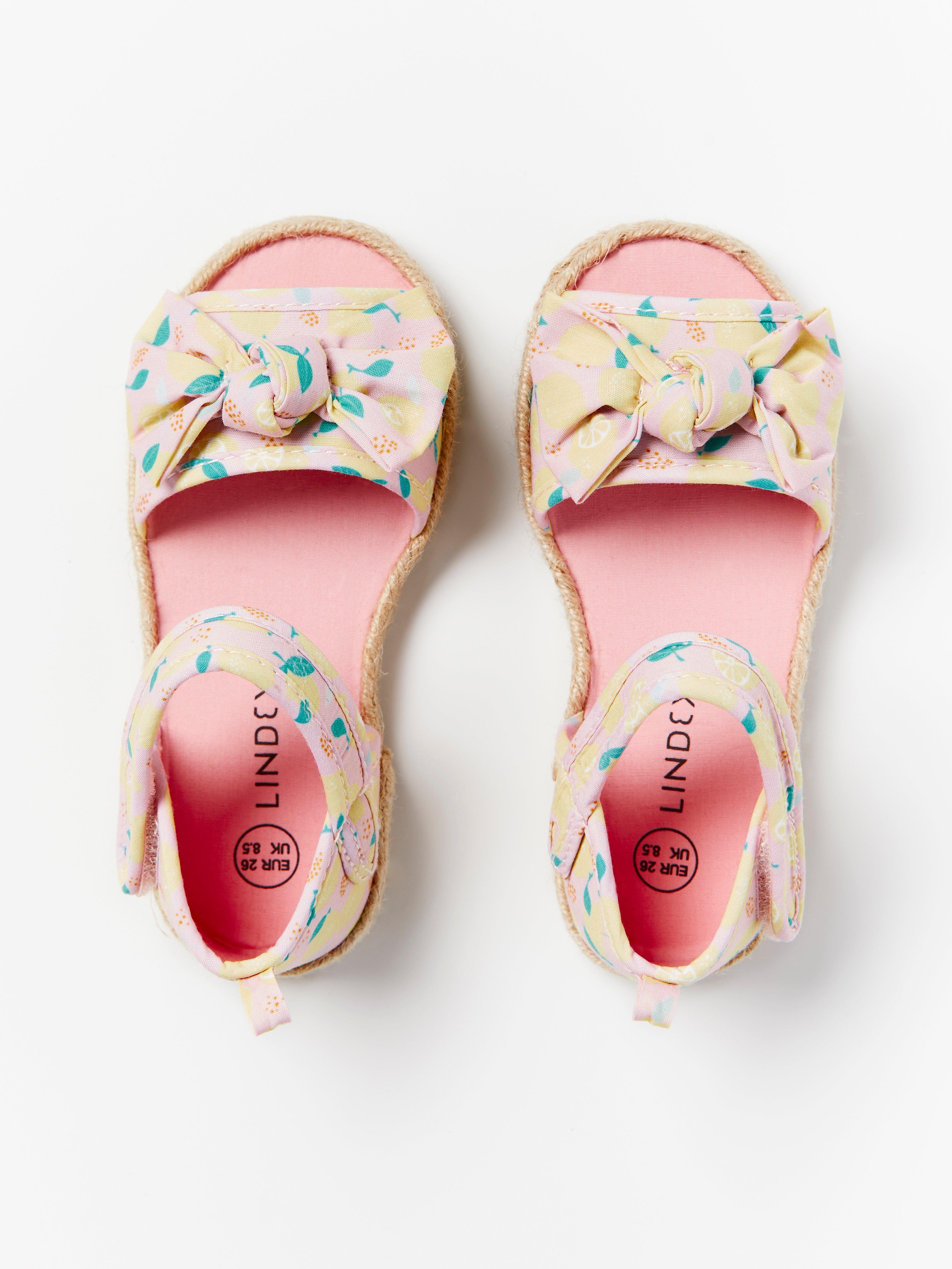 sandals with two bows