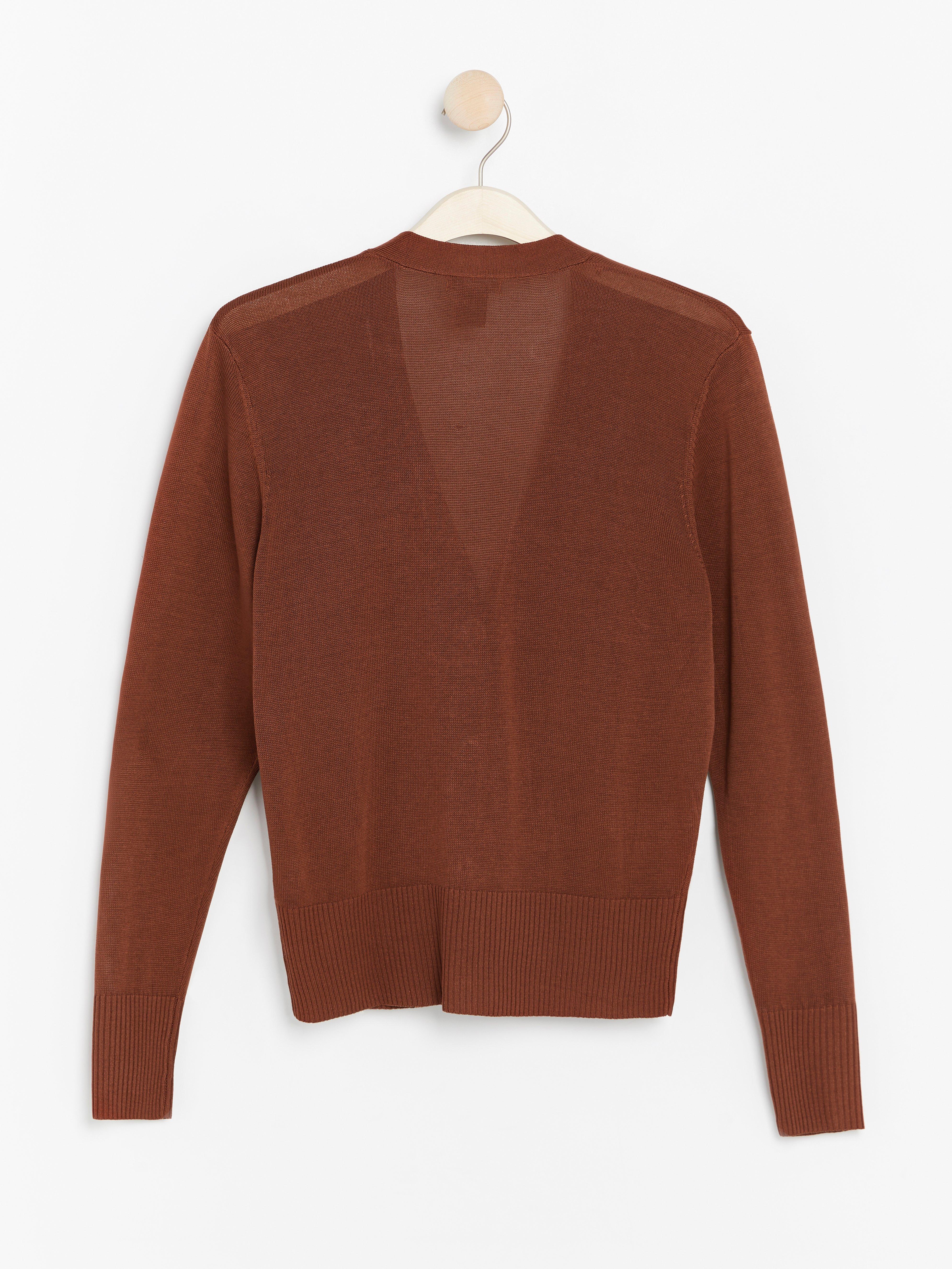 Cardigan - Dame - Brun