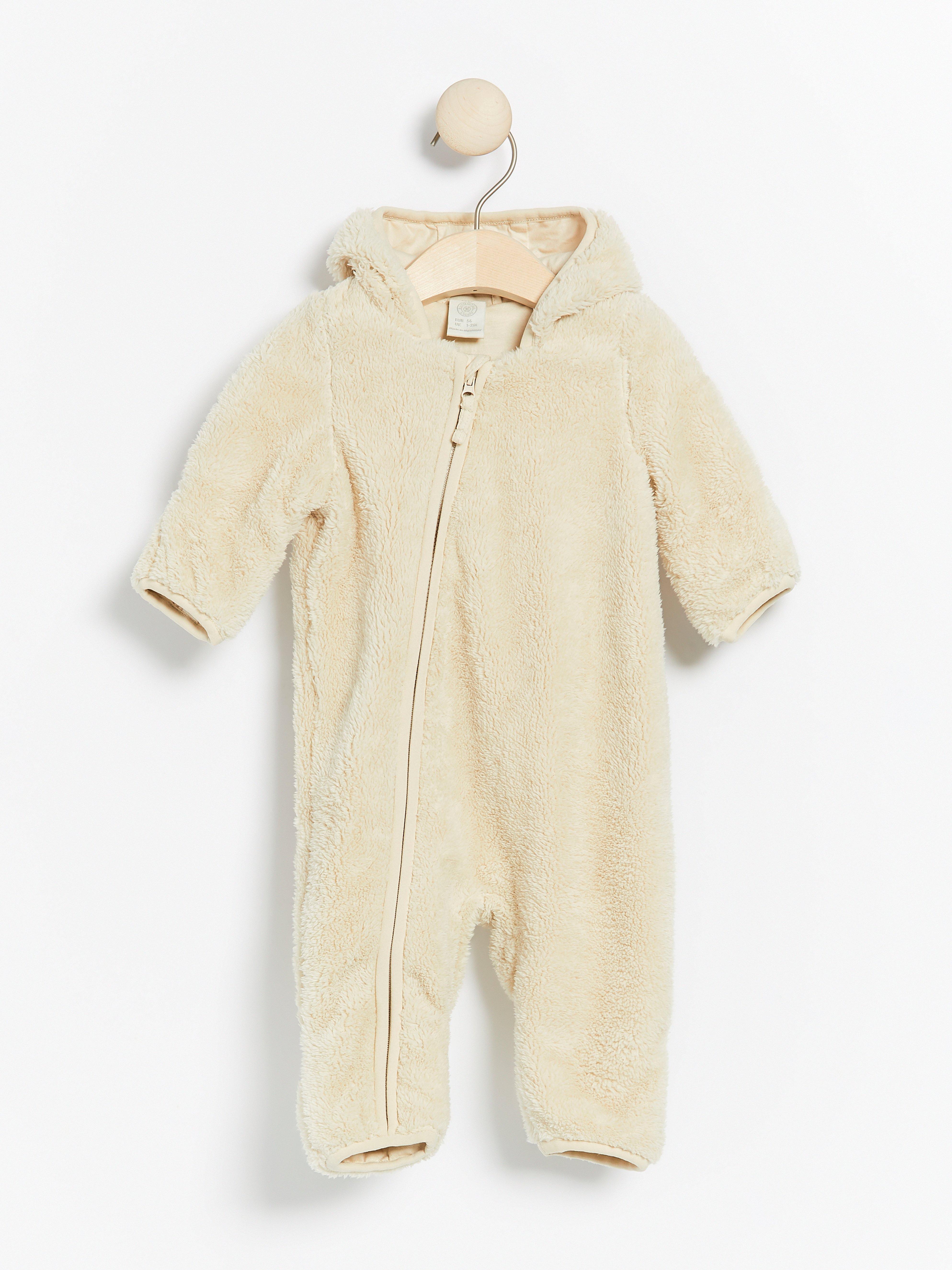 Beige pile overall with ears | Lindex Estonia