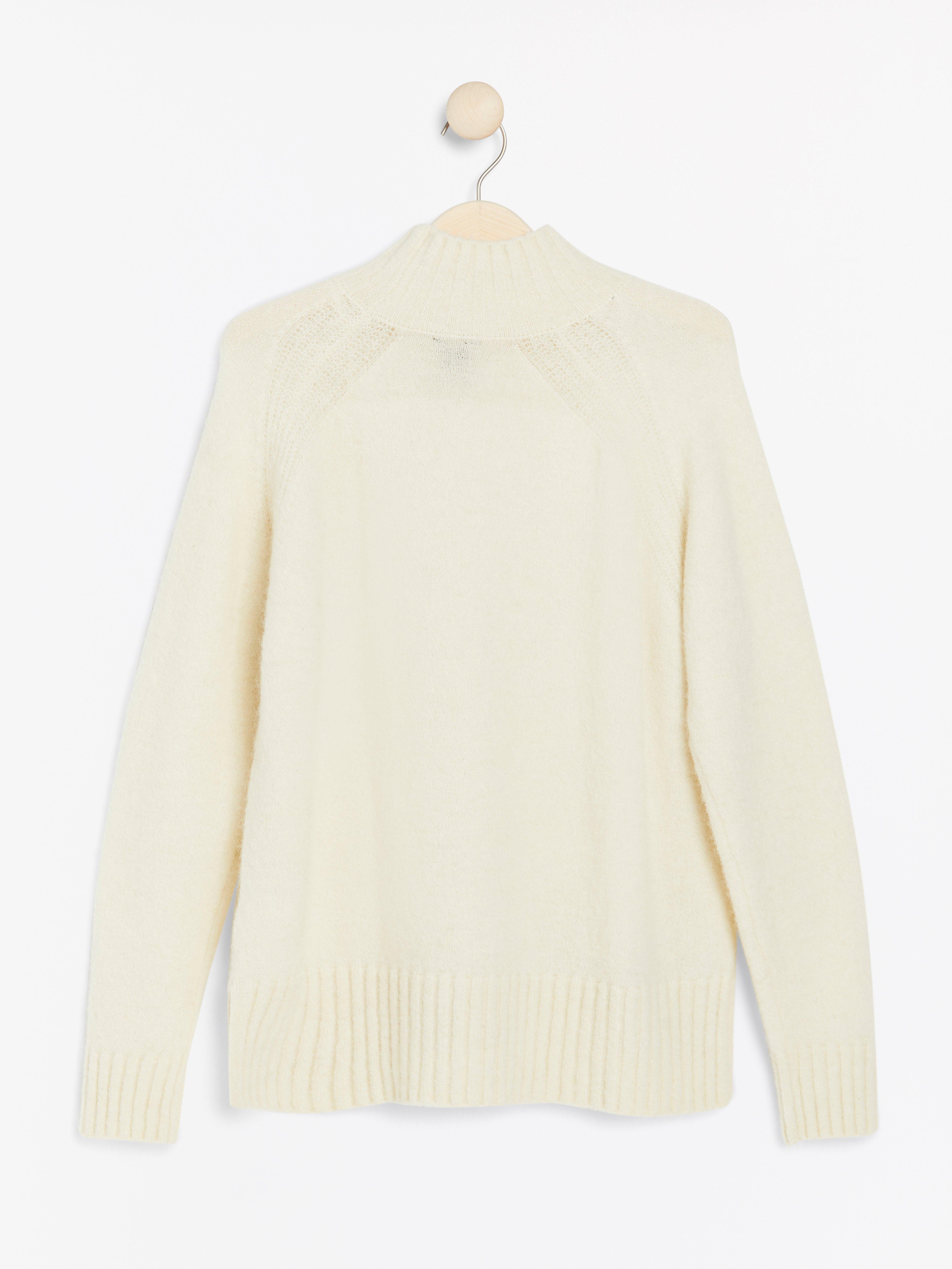 Turtle Neck Sweater - Womens Wear - White