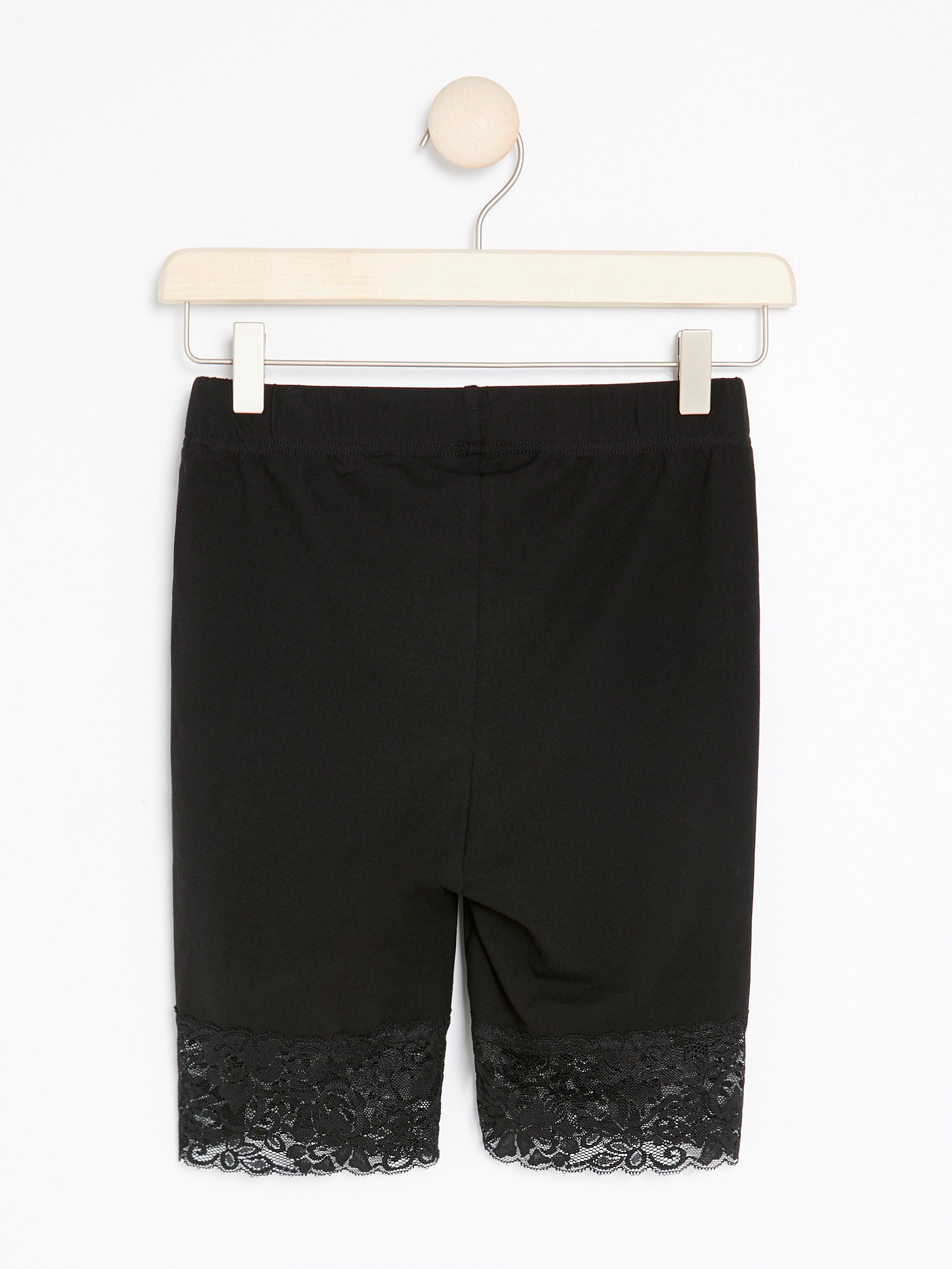 black lace cycle shorts
