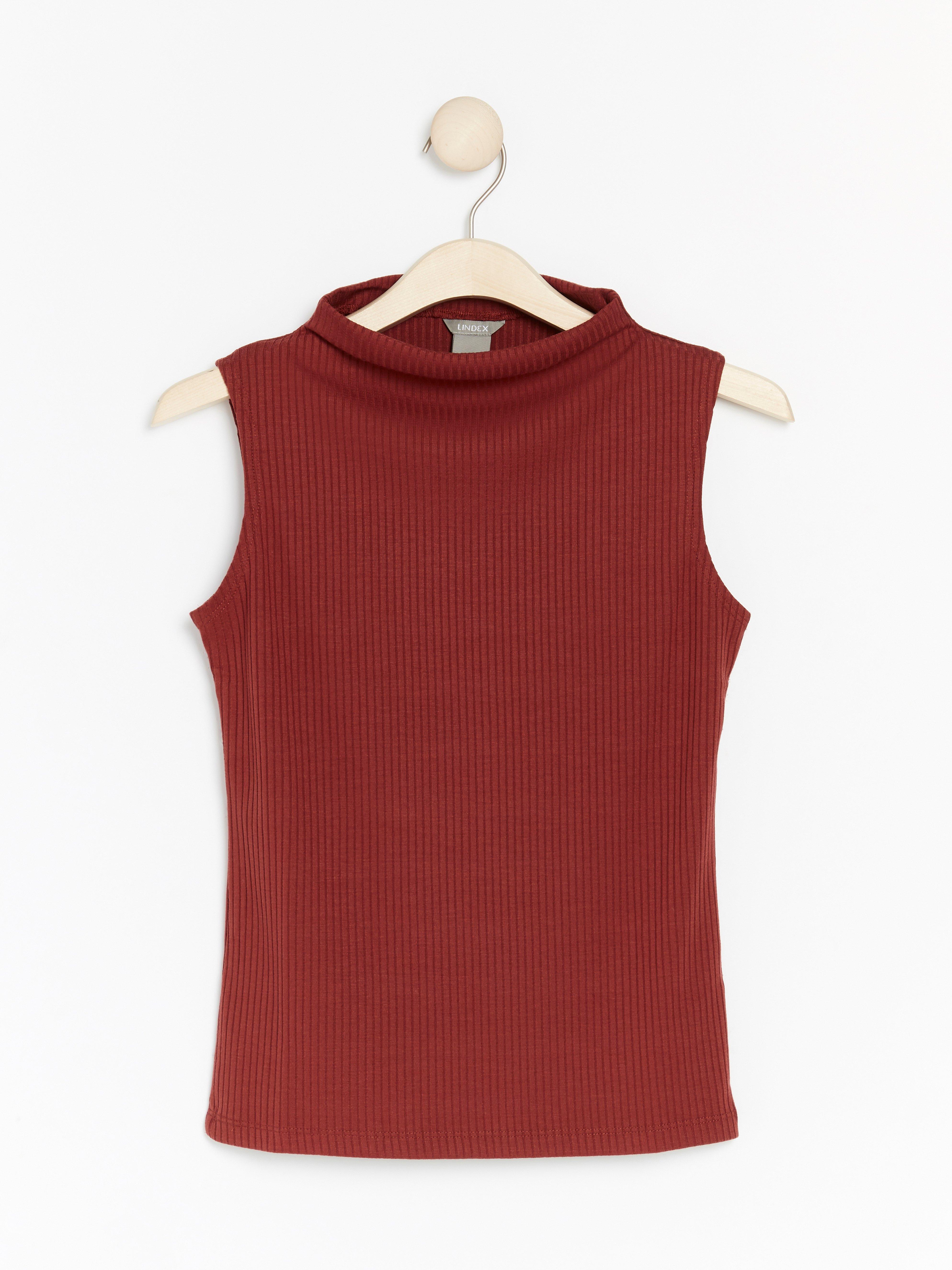 Roller Neck Top - Womens Wear - Red