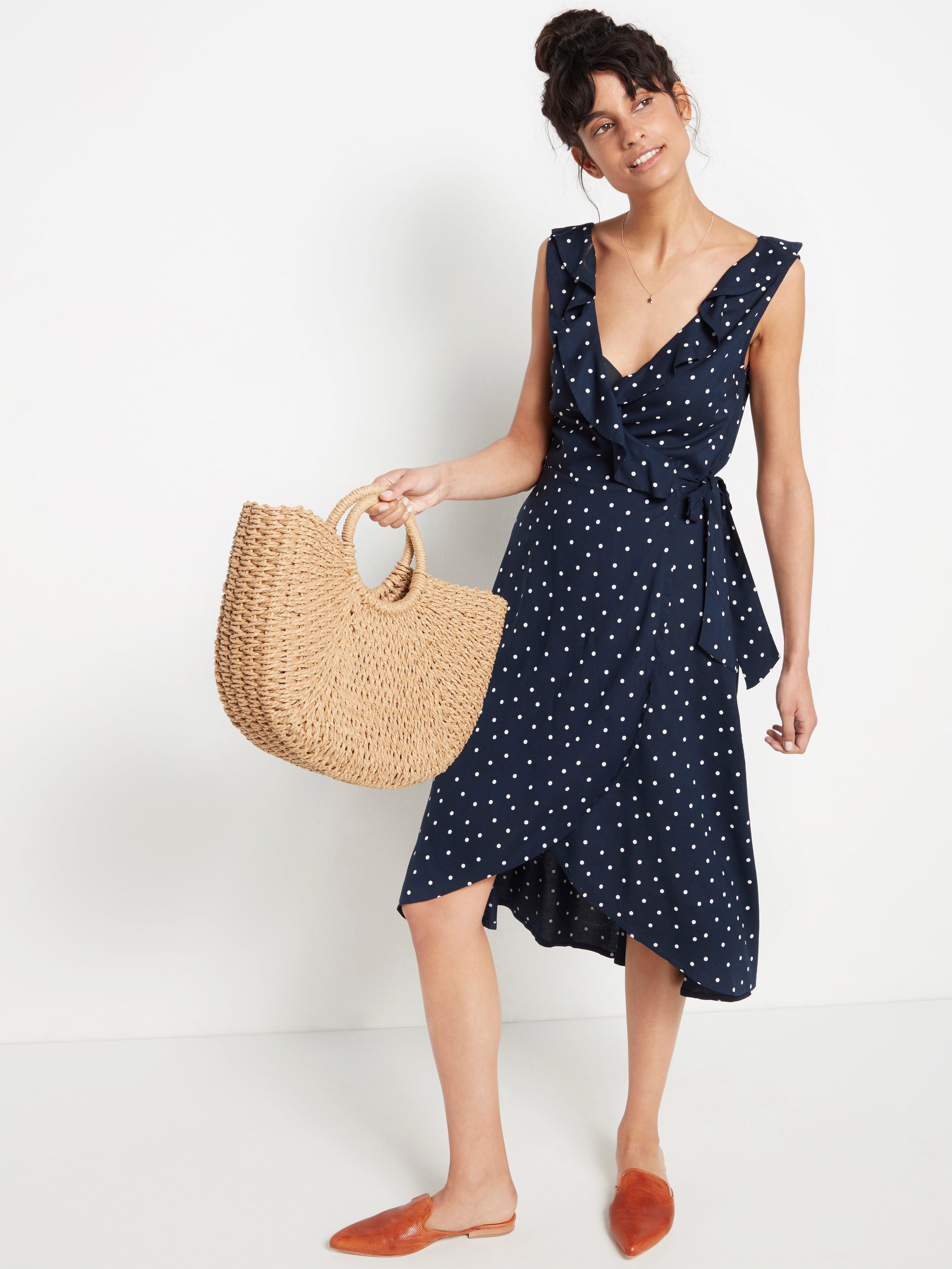 Flounce wrap dress hot sale