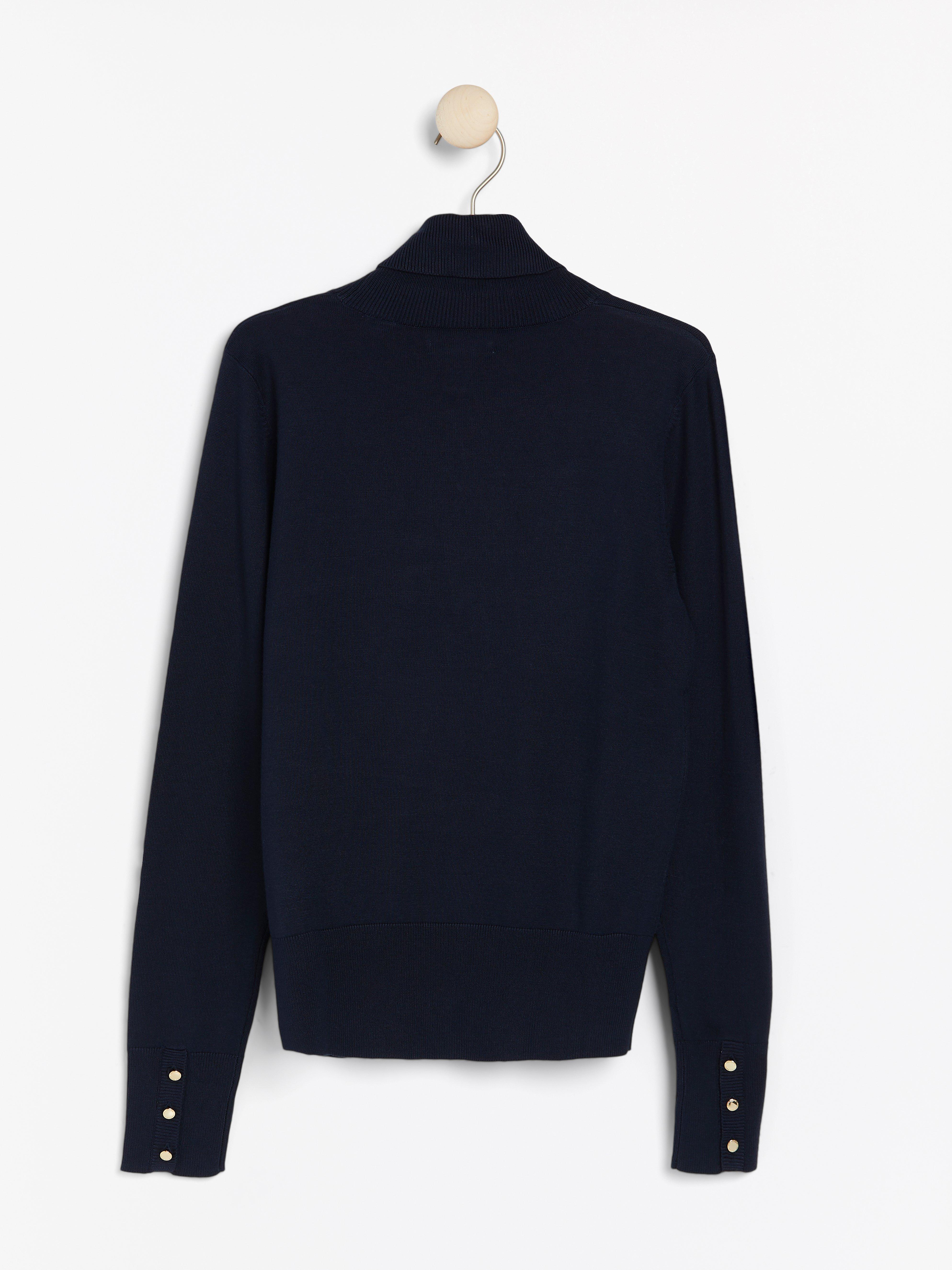 Turtle Neck Sweater - Womens Wear - Blue